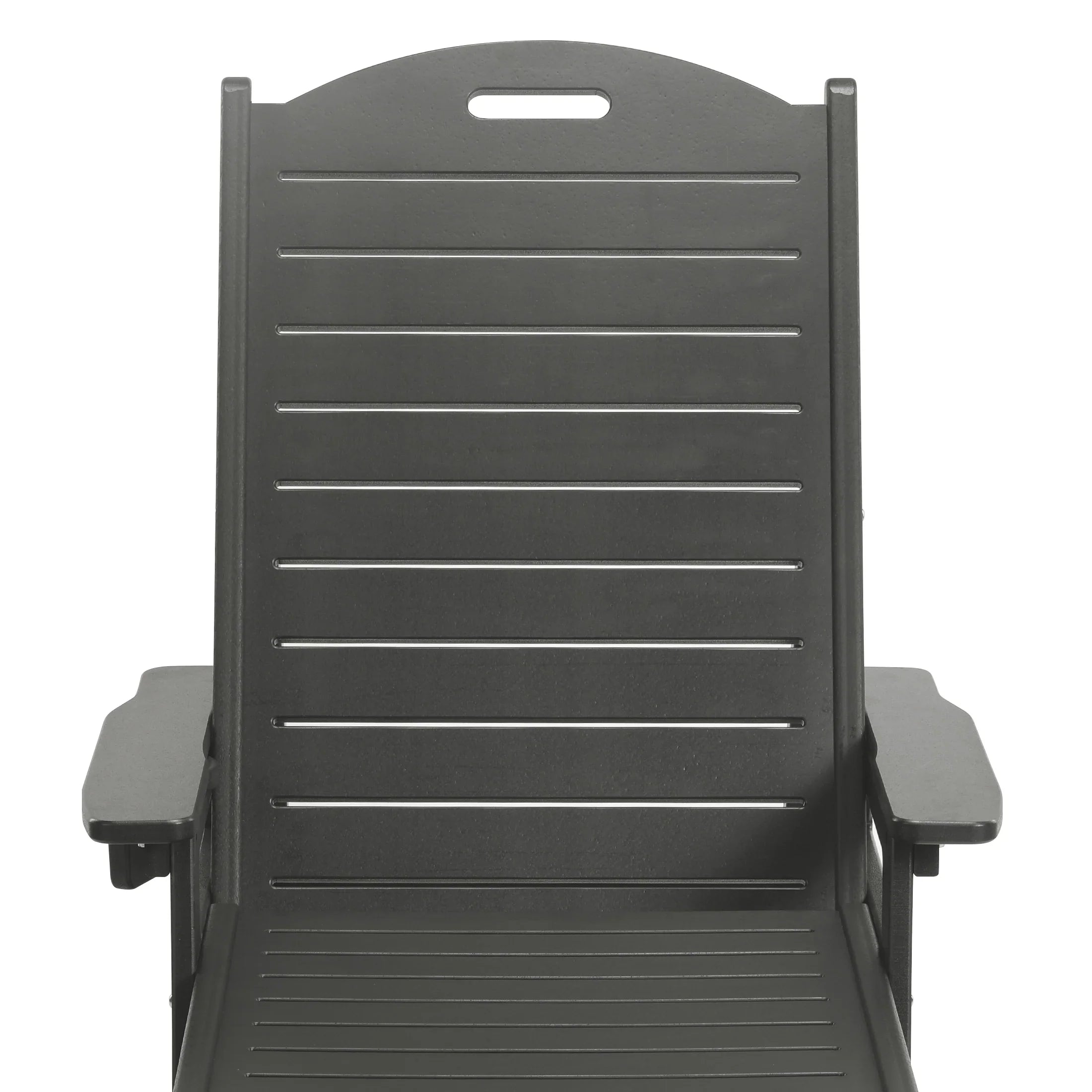 Lago Outdoor HDPE Patio Chaise Lounge With Wheels & Cup Holder