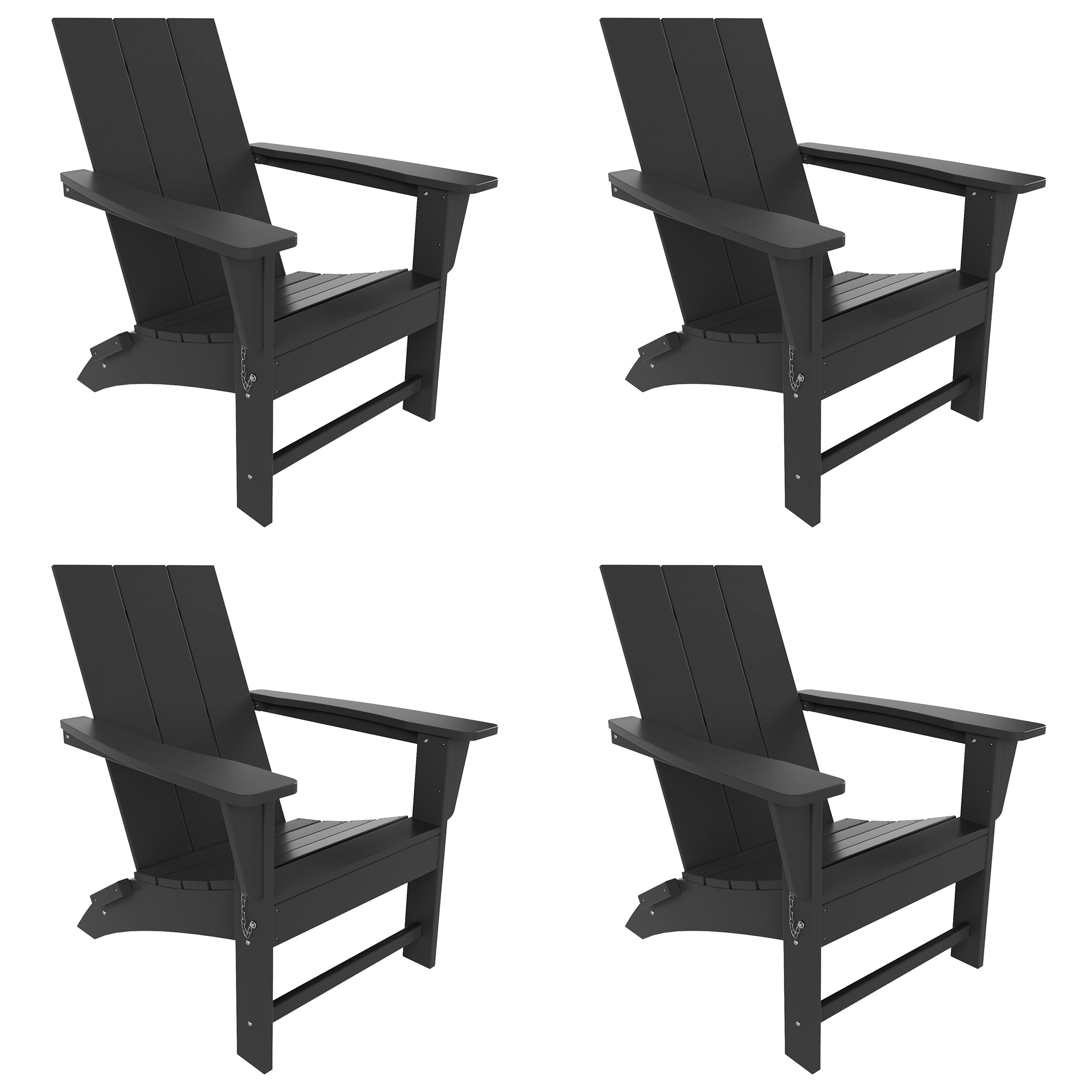 Palms Modern Outdoor Folding Adirondack Chair (Set of 4)