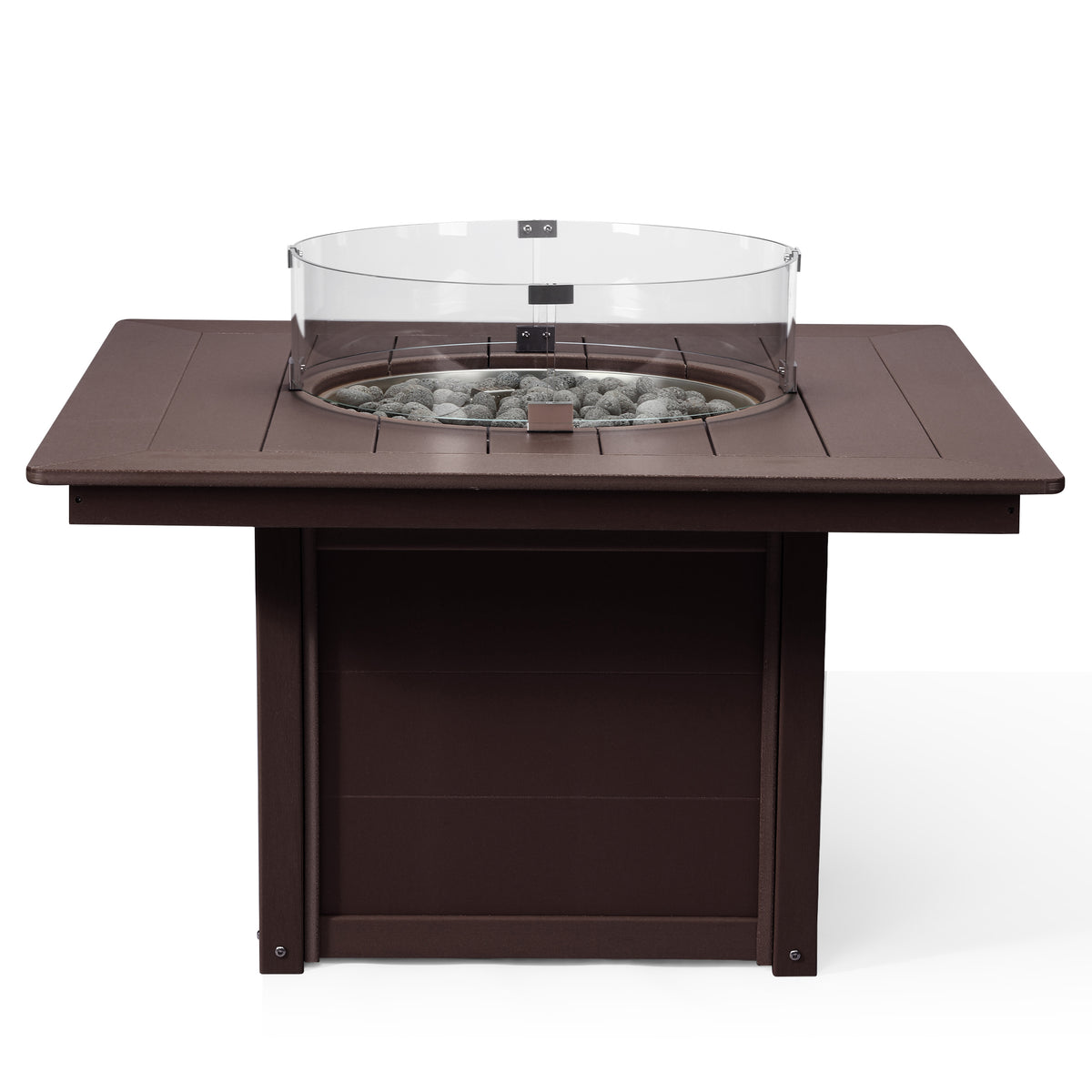 Sol 42" Modern Outdoor Patio Propane Square Fire Pit Table