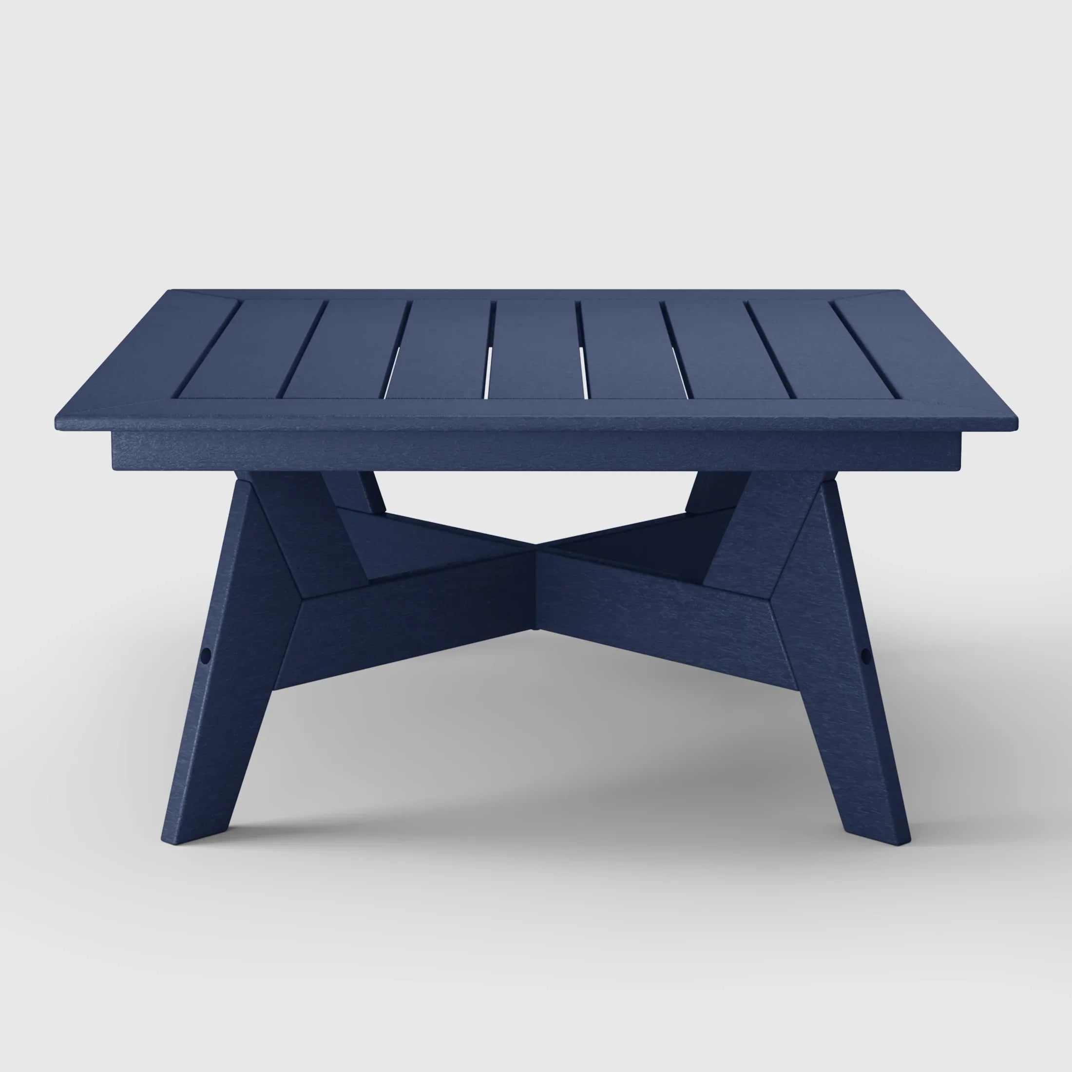 Portsmouth Modern Low Outdoor Patio Square HDPE Coffee Table