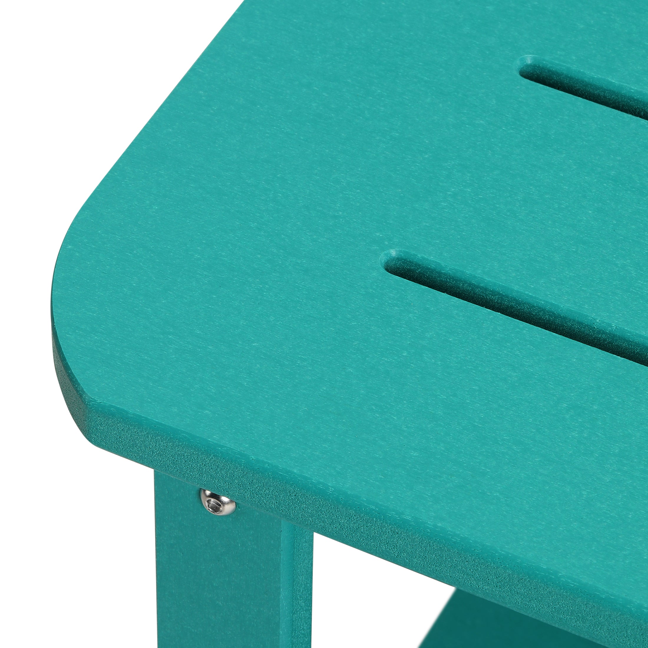 Lago 2-Tier Outdoor HDPE Modern Adirondack Square Patio Side Table