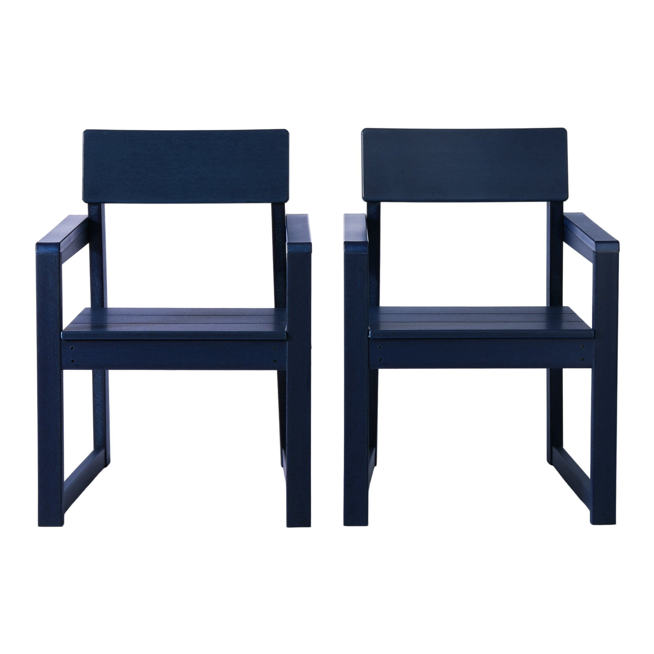 Cambria Modern HDPE Outdoor Patio Dining Arm Chairs (Set of 2)