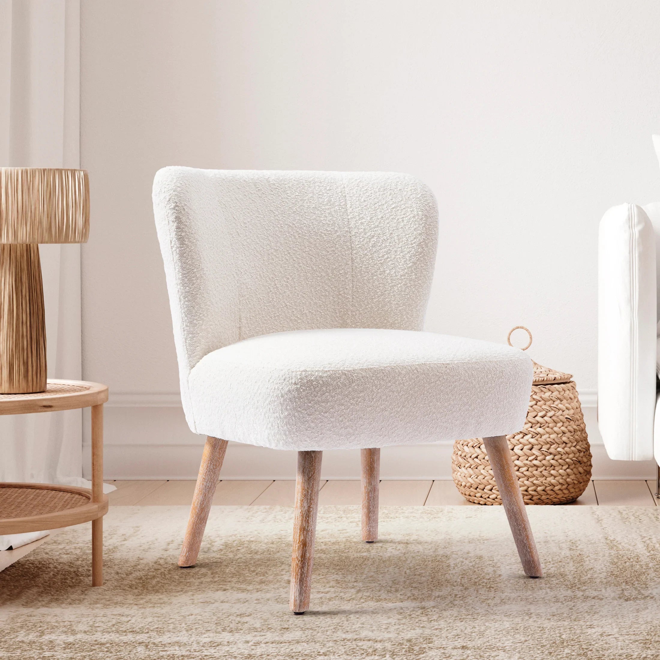 Amélie 25" Wide Upholstered Boucle Accent Chair
