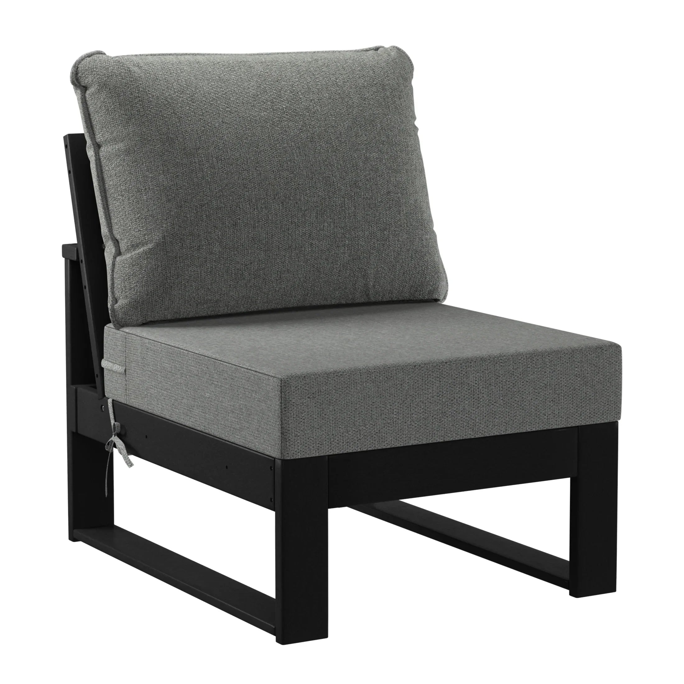 Rockaway 4-Piece Outdoor HDPE All-Weather Modern Deep Seating Patio Sofa Sectional Set with Waterproof Cushions