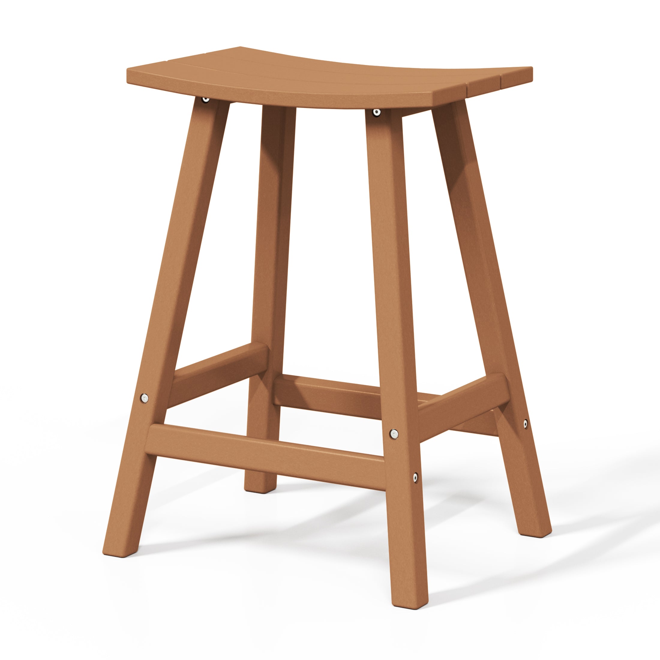 Paradise 24" HDPE Outdoor Patio Counter Height Bar Stools (Set of 2)
