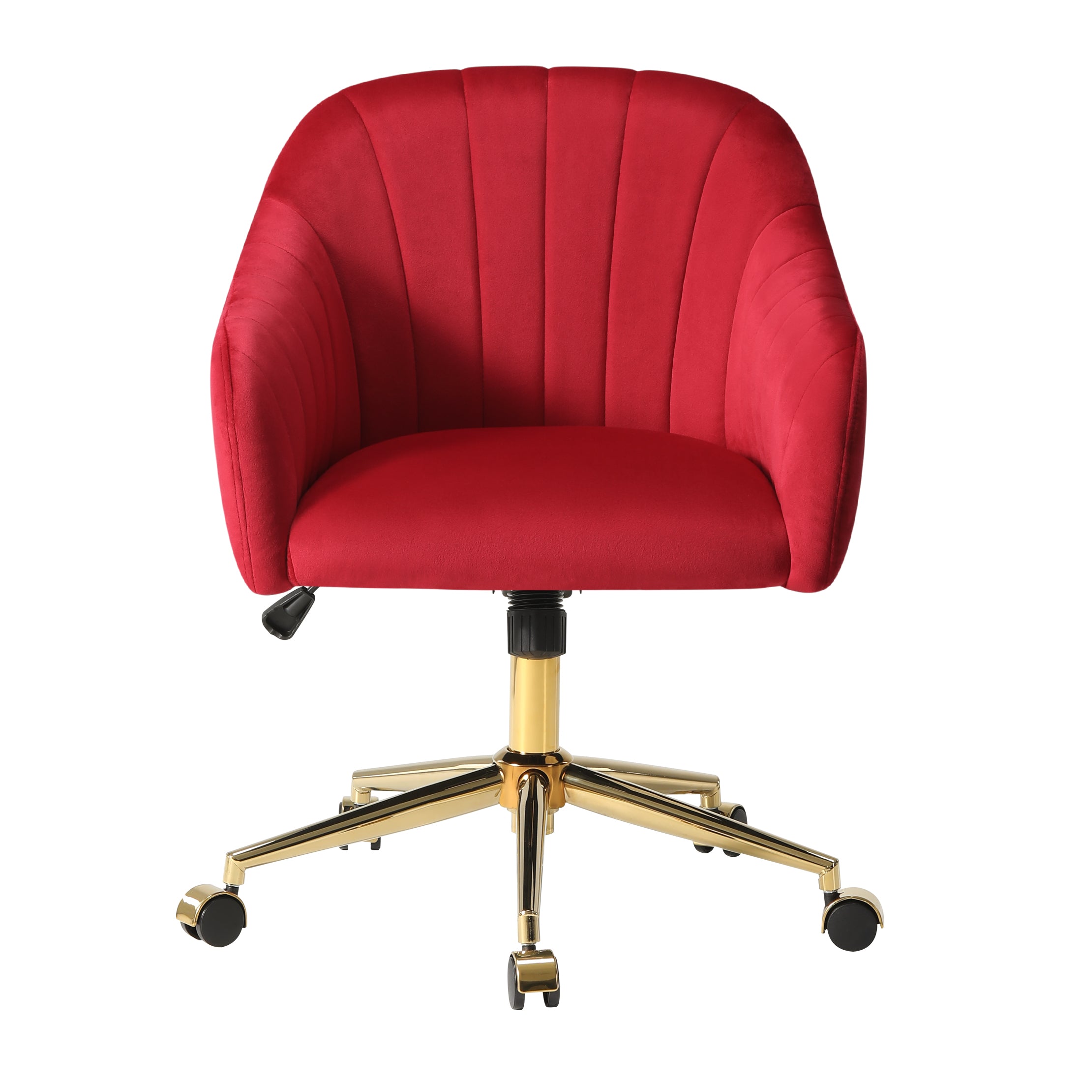 Alaia Upholstered Velvet Swivel Vanity Office Chair With Wheels
