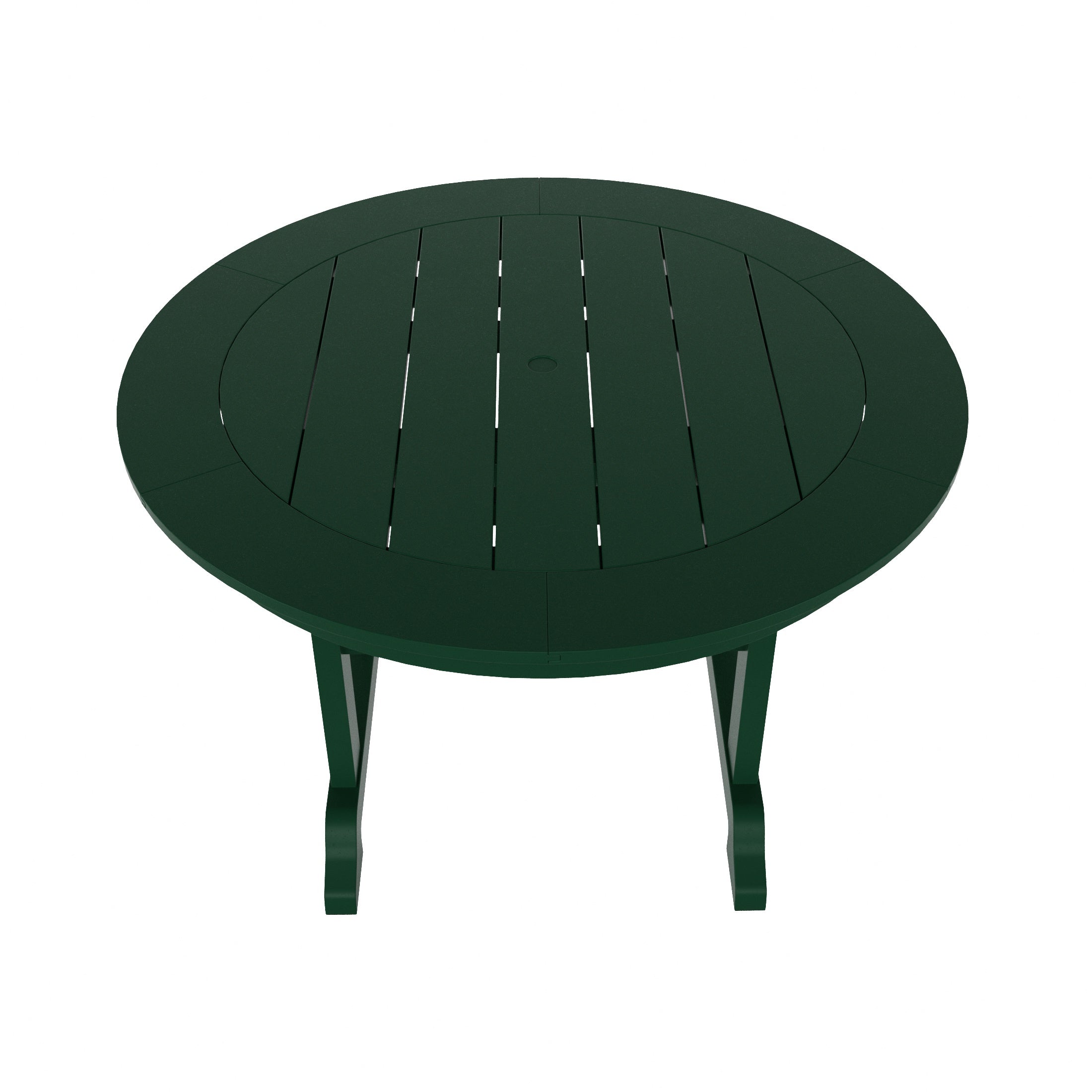 Paradise 5-Piece HDPE Round Patio Dining Table Set with Foldable Chairs