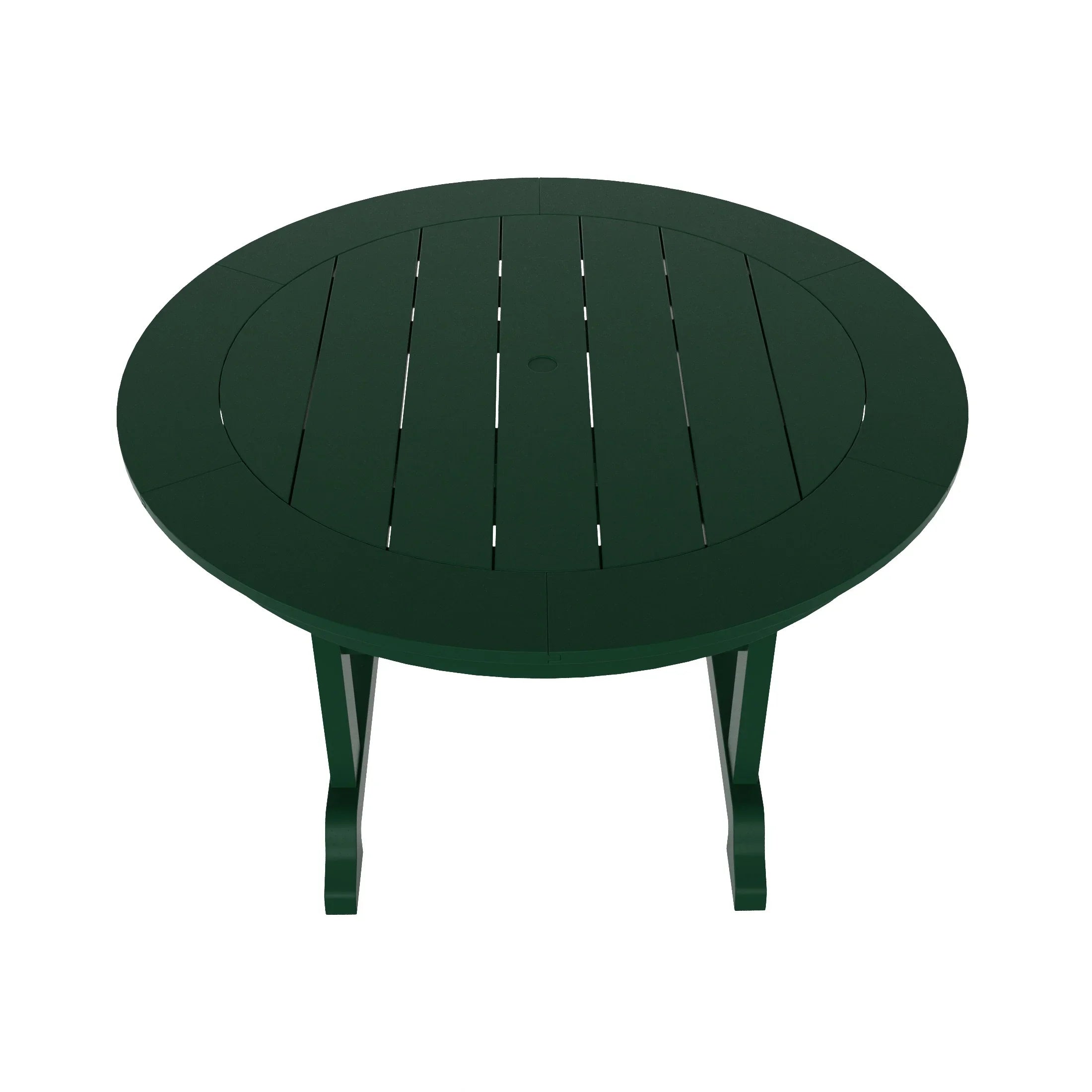 Paradise 5-Piece HDPE Round Patio Dining Table Set with Foldable Chairs