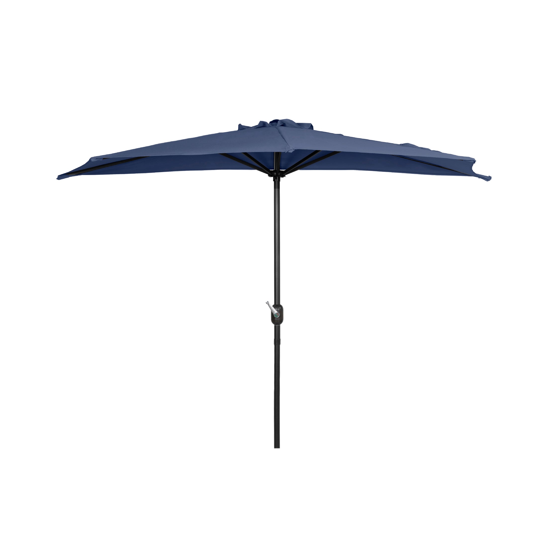 Easton 9 ft. Aluminum Half Market Crank Lift Patio Umbrella