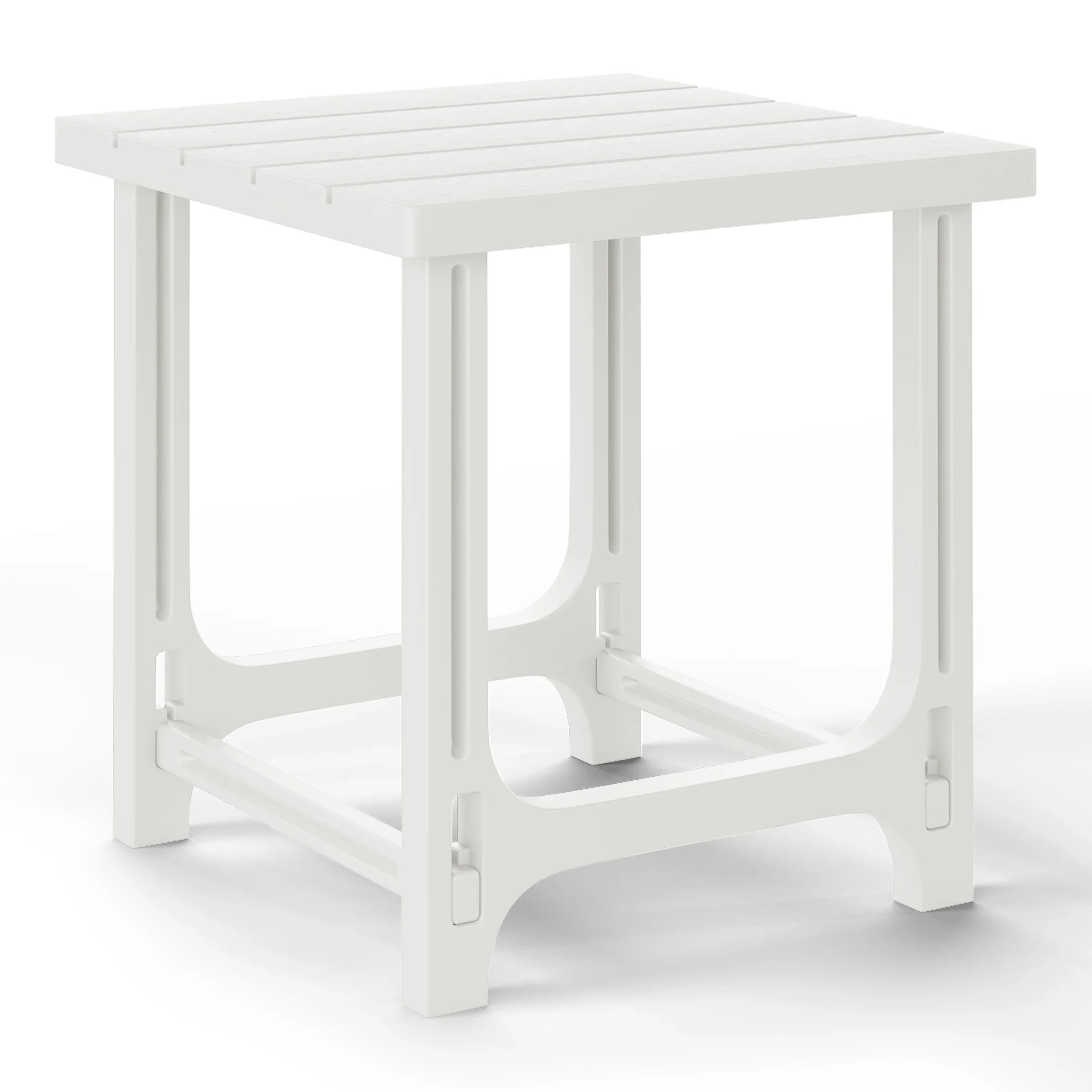 Cayman Outdoor 18" HDPE Square Adirondack Patio Side Table