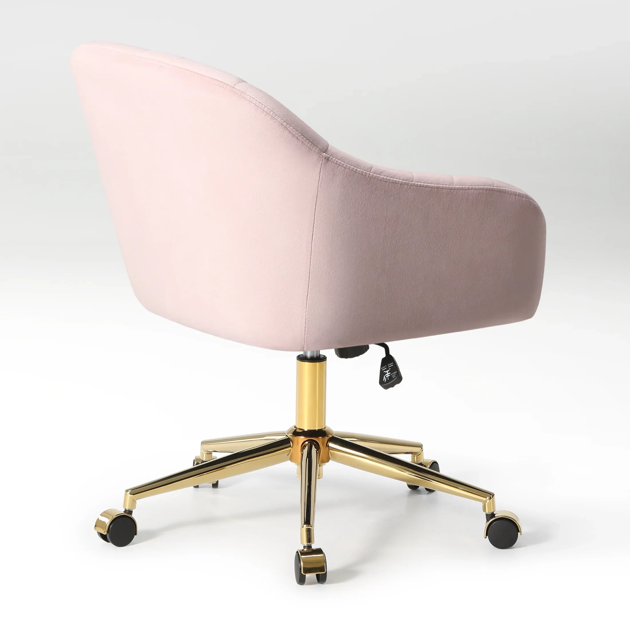 Alaia Upholstered Velvet Swivel Vanity Office Chair With Wheels