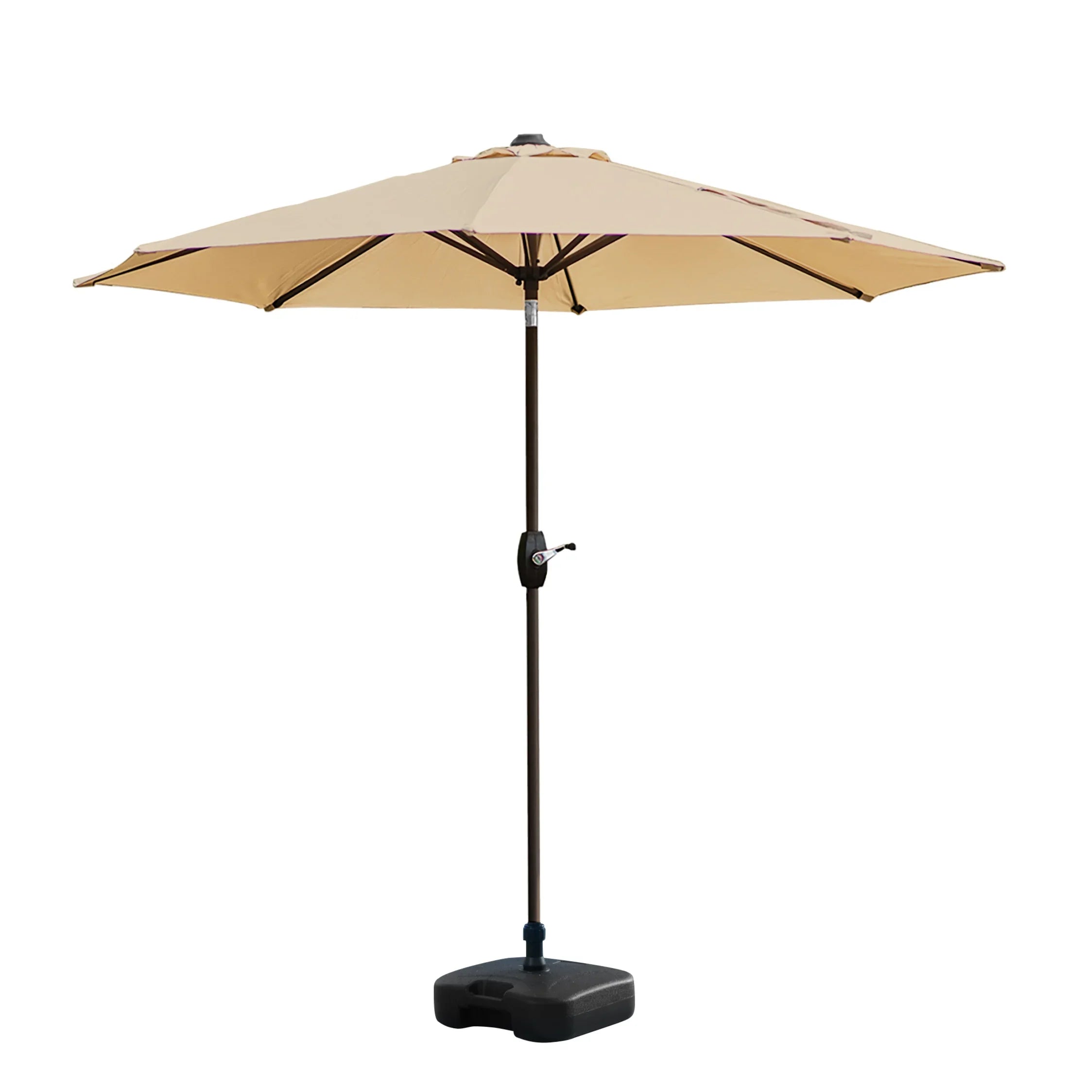 Cabana 9 ft. Patio Table Umbrella with tilt, crank features and free standing square shape weight base kit