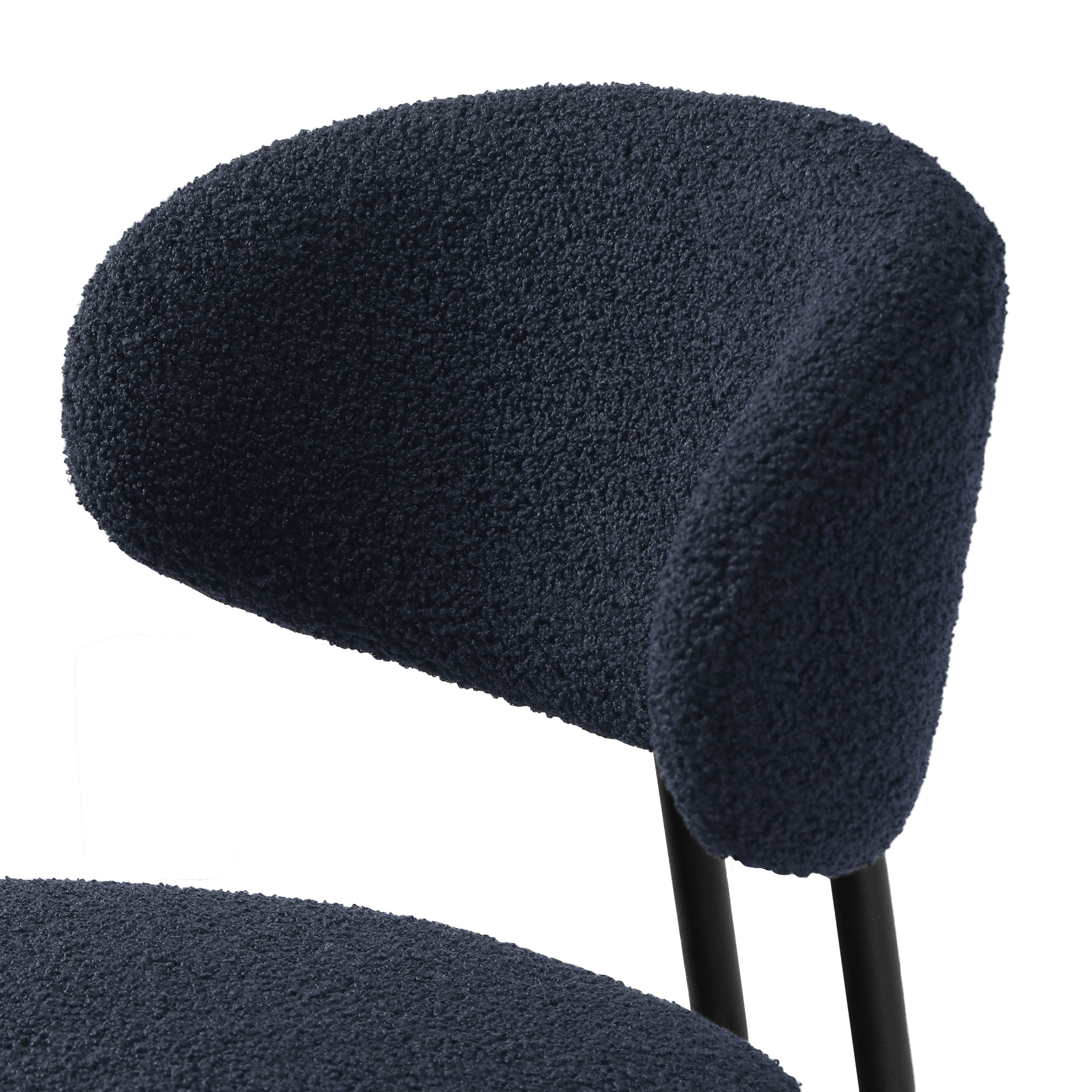 Celine Modern Upholstered Sherpa Fabric Counter Height Bar Stools with Back (Set of 2)