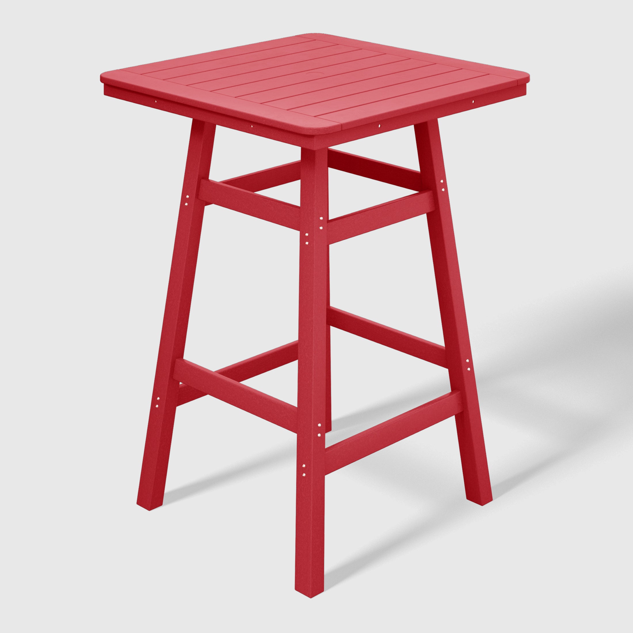 Paradise 30" Square Outdoor Patio Bistro Bar Table With Umbrella Hole