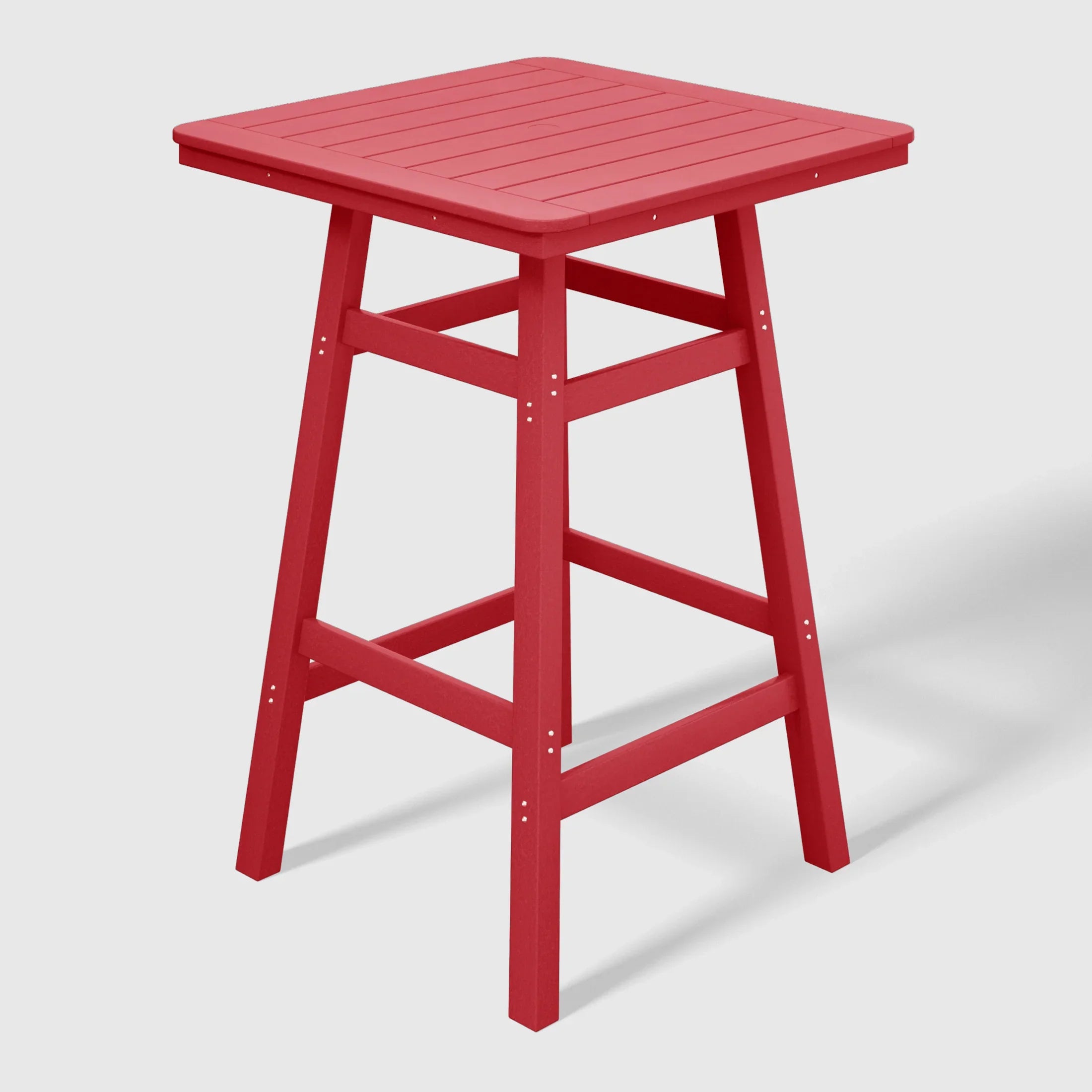 Paradise 30" Square Outdoor Patio Bistro Bar Table With Umbrella Hole
