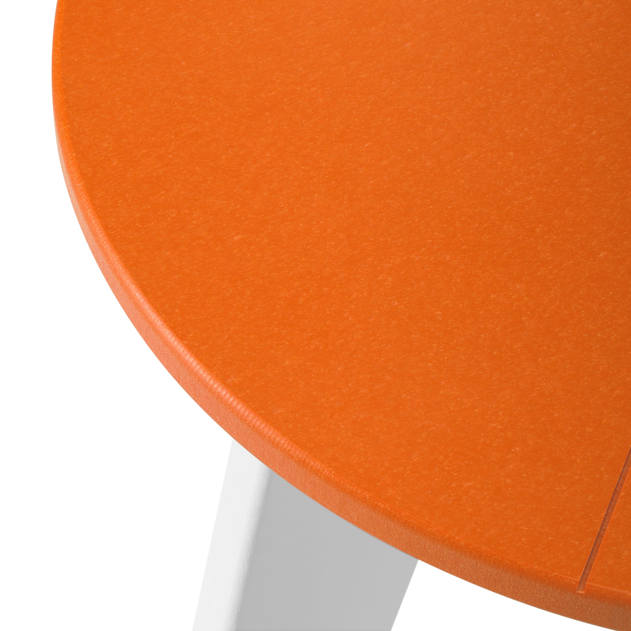Seaside HDPE Plastic Outdoor Round Adirondack Patio Side Table