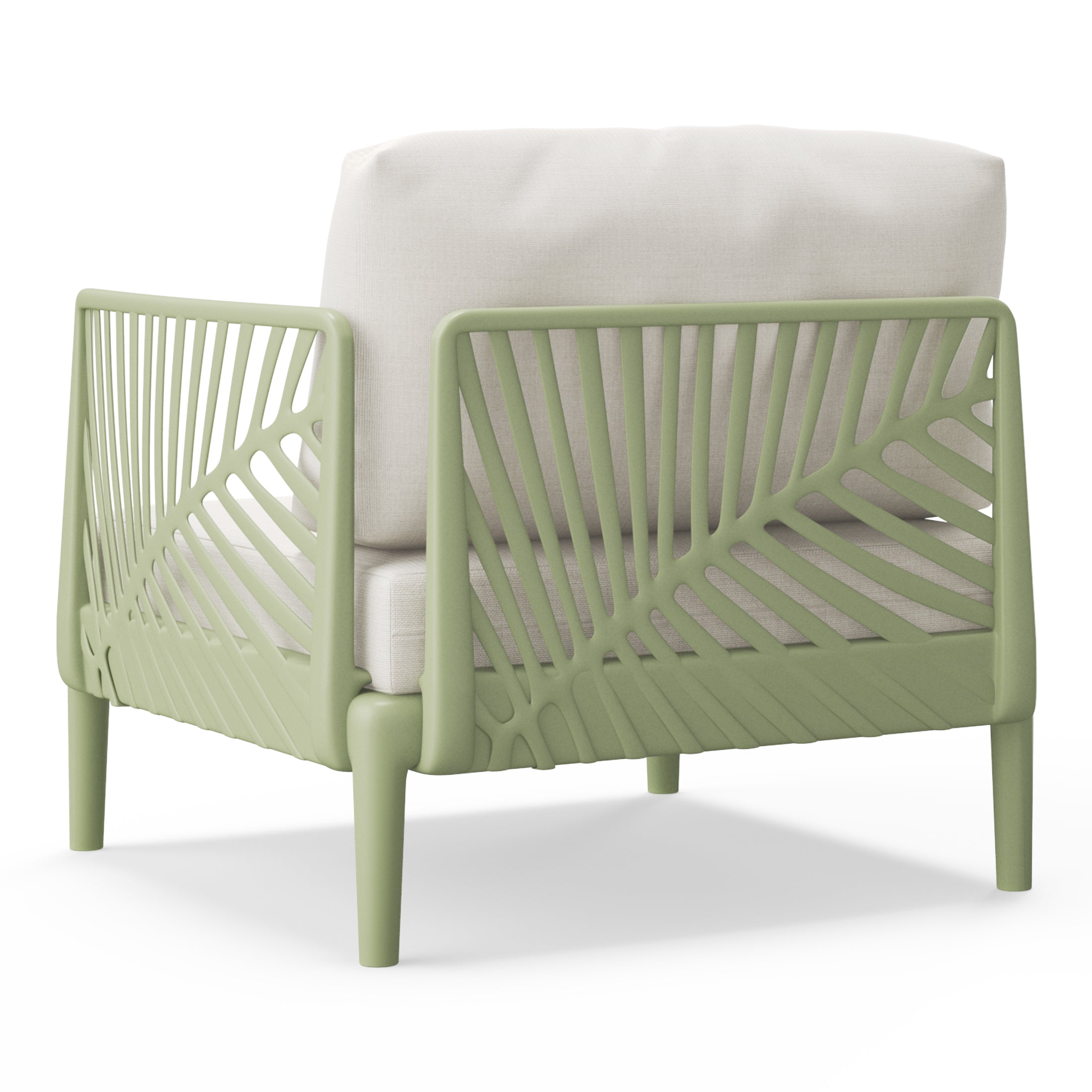 Sunshine Modern Outdoor Polypropylene Resin Right Arm Facing Deep Seating Sectional Chair