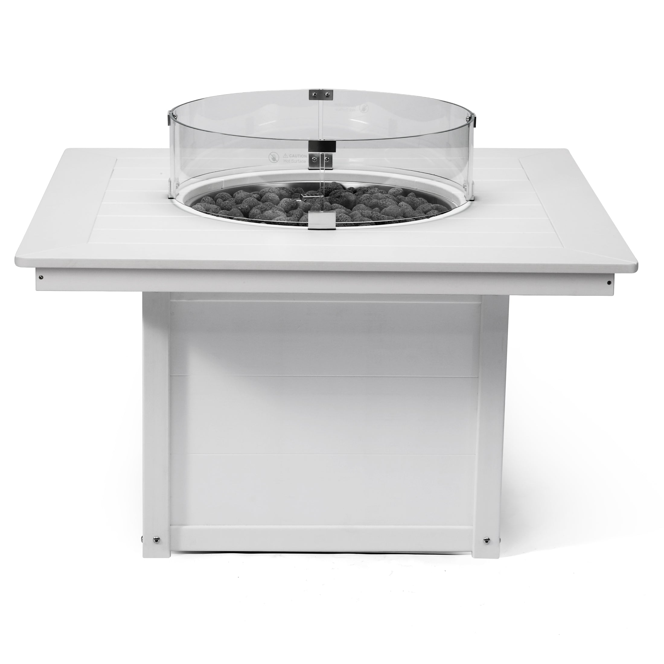 Sol 42" Modern Outdoor Patio Propane Square Fire Pit Table