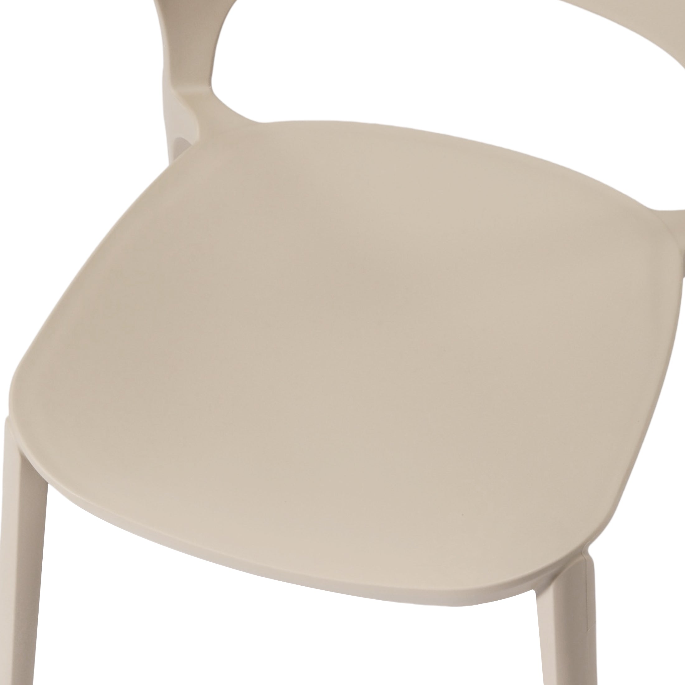 Sunshine Outdoor Modern Stackable Plastic Patio Dining Side Chairs (Set of 2)