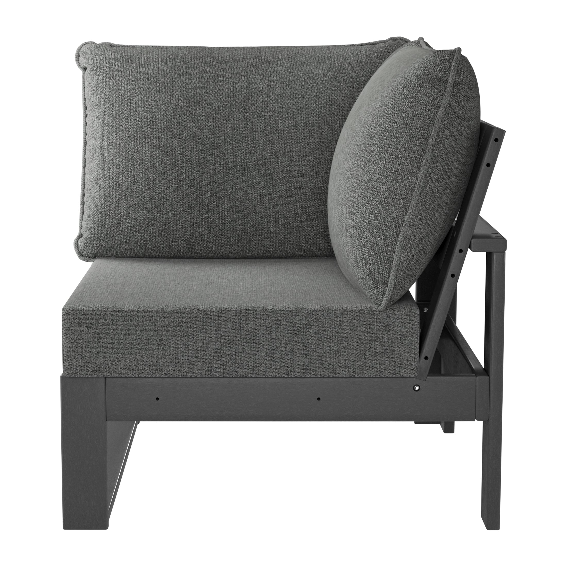 Rockaway Outdoor HDPE Sectional Corner Sofa Seat with Water-Proof Cushions