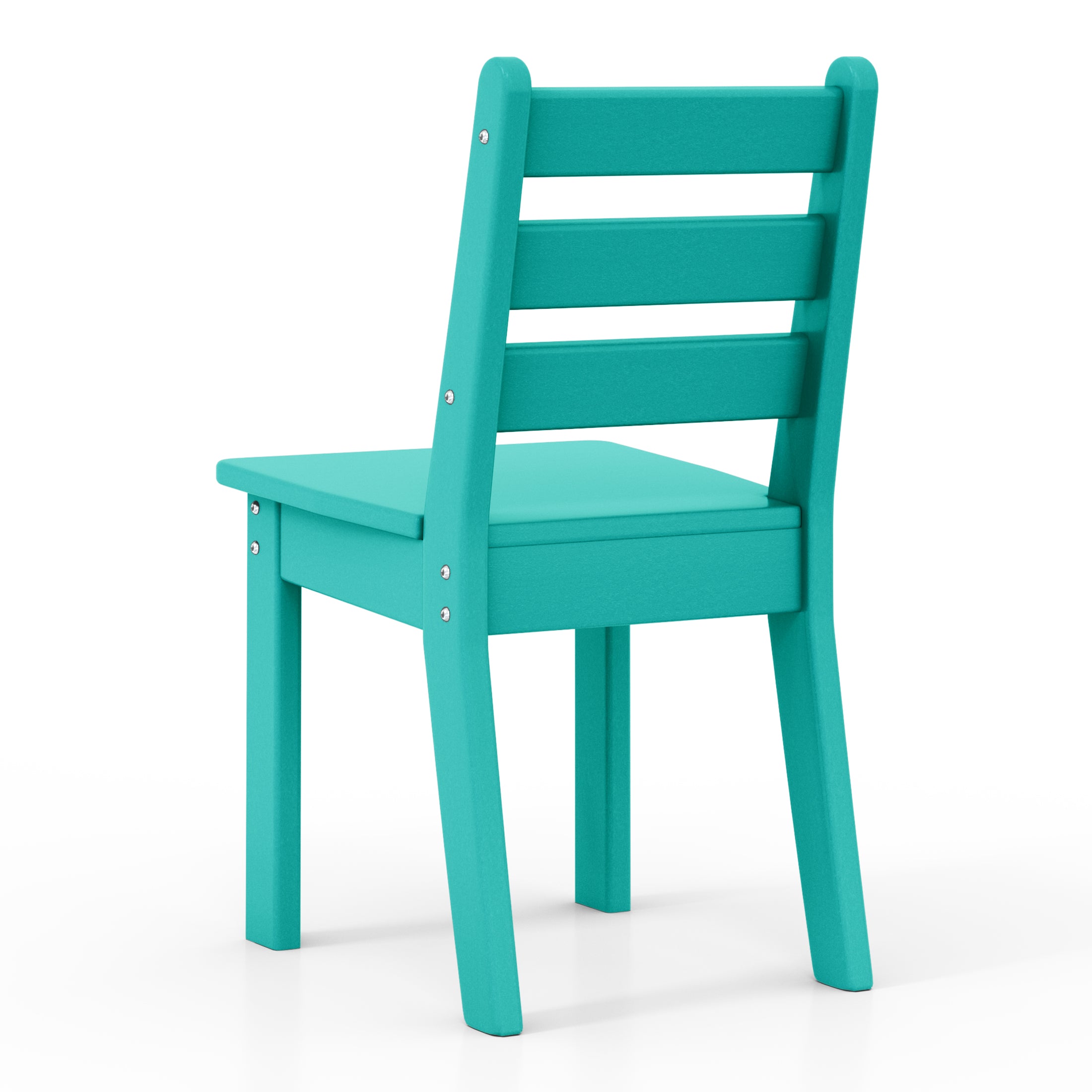 Playhouse Outdoor HDPE Kids Plastic Toddler Dining Chair (Set of Two)