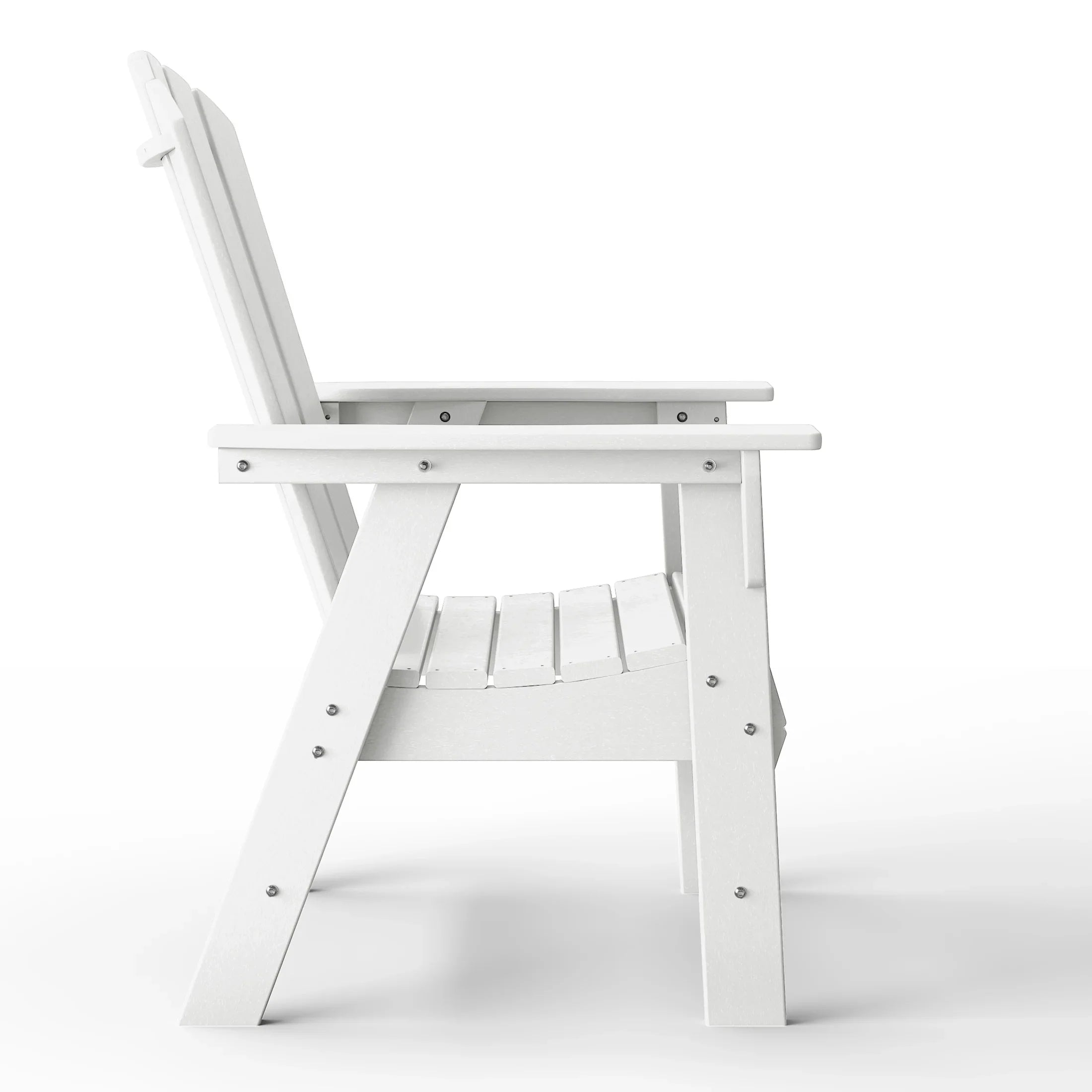 Portside Outdoor Patio Shell-back Adirondack Dining Chair Weather Resistant