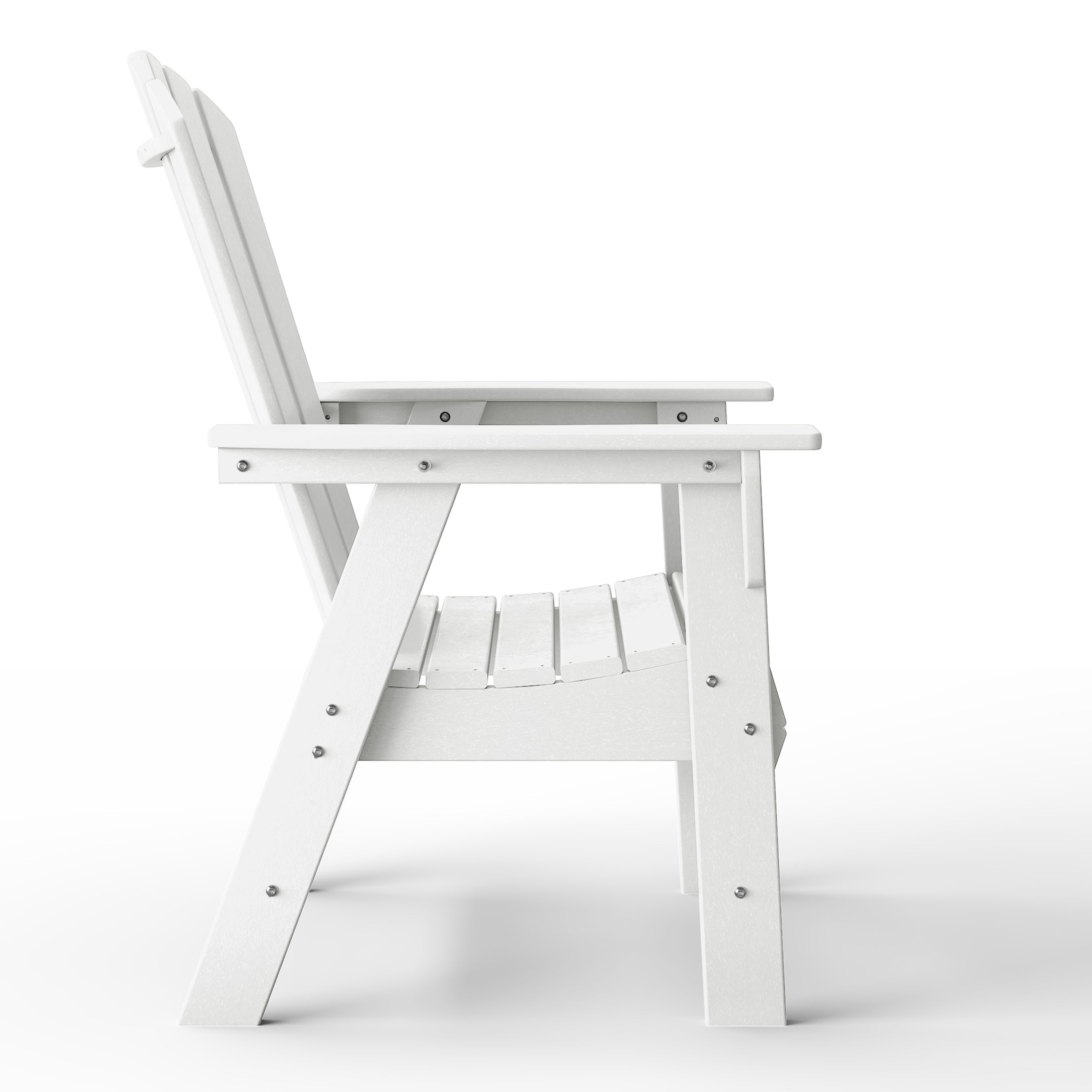 Portside Outdoor Modern HDPE Adirondack Patio Dining Chairs (Set of 2)