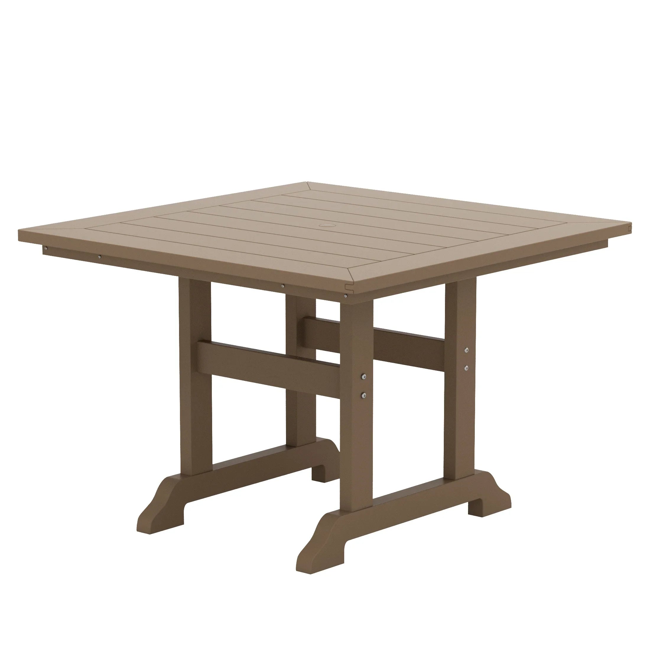 Paradise 5-Piece HDPE Square Patio Dining Table Set with Foldable Chairs