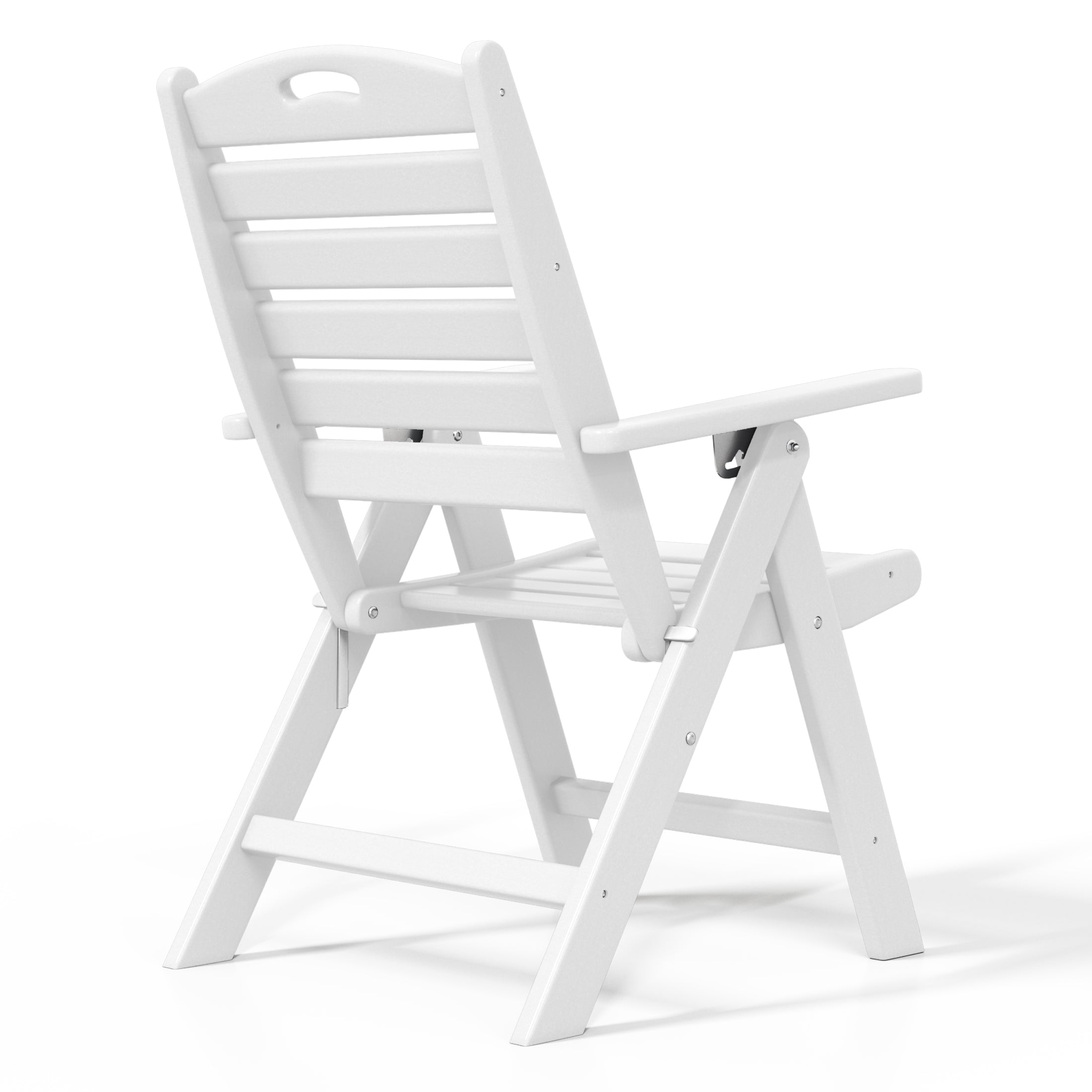 Paradise 5-Piece HDPE Square Patio Dining Table Set with Foldable Chairs