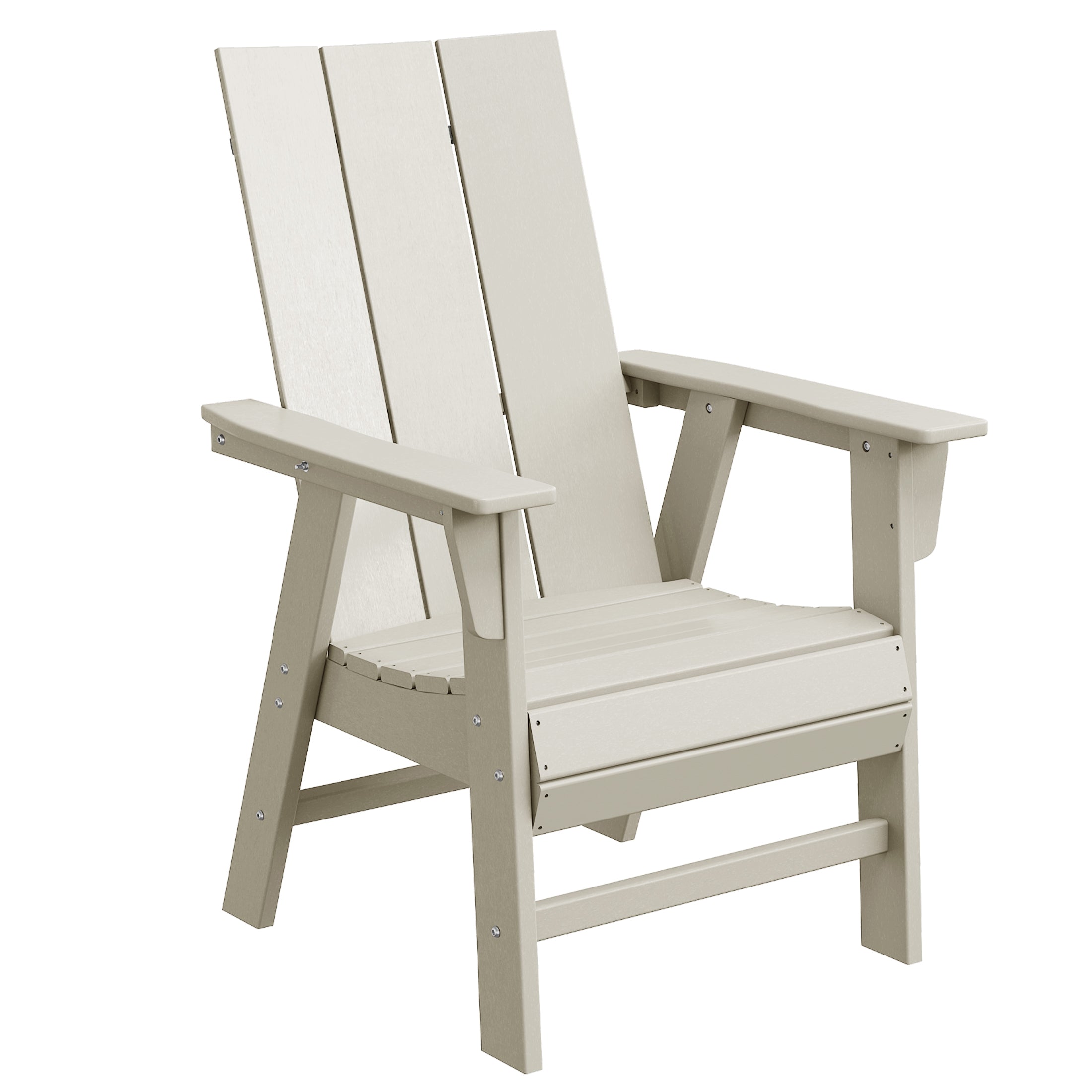 Palms Outdoor Patio HDPE Plastic Modern Adirondack Dining Chairs (Set of 2)