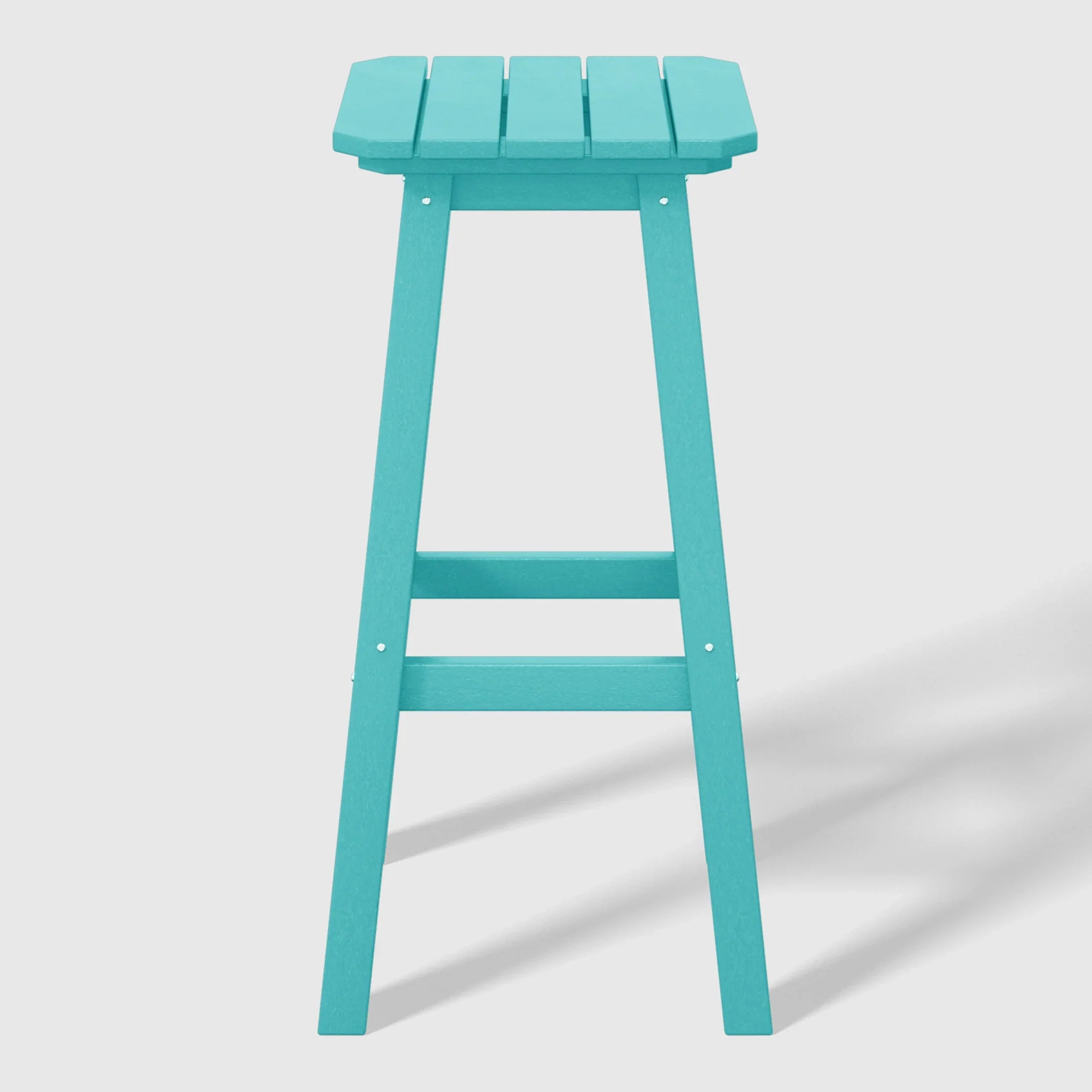 Paradise 29" HDPE Outdoor Patio Square Bar Stools (Set of 2)