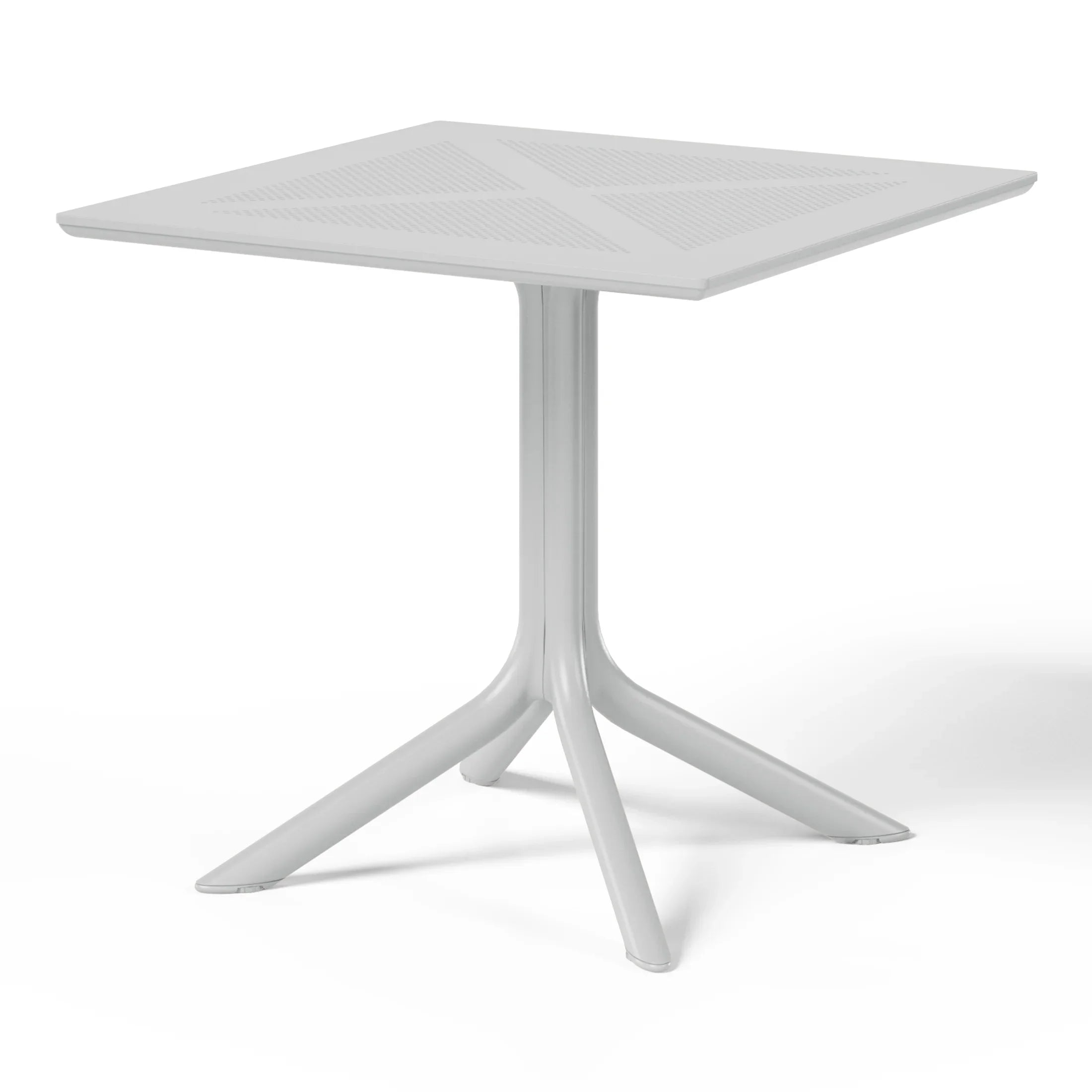 Sunshine 31.5" Square Plastic Outdoor Patio Dining Table for 4