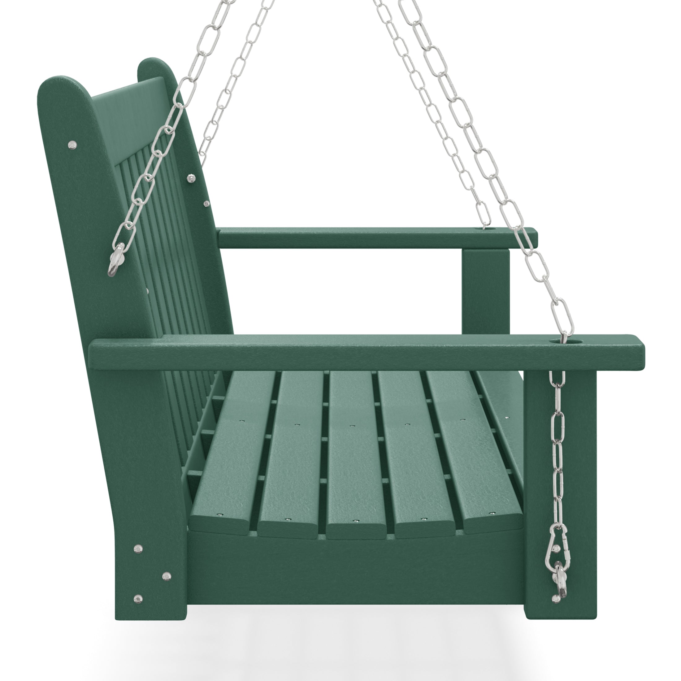 Paradise Outdoor Patio HDPE Hanging Front Porch Swing Bench