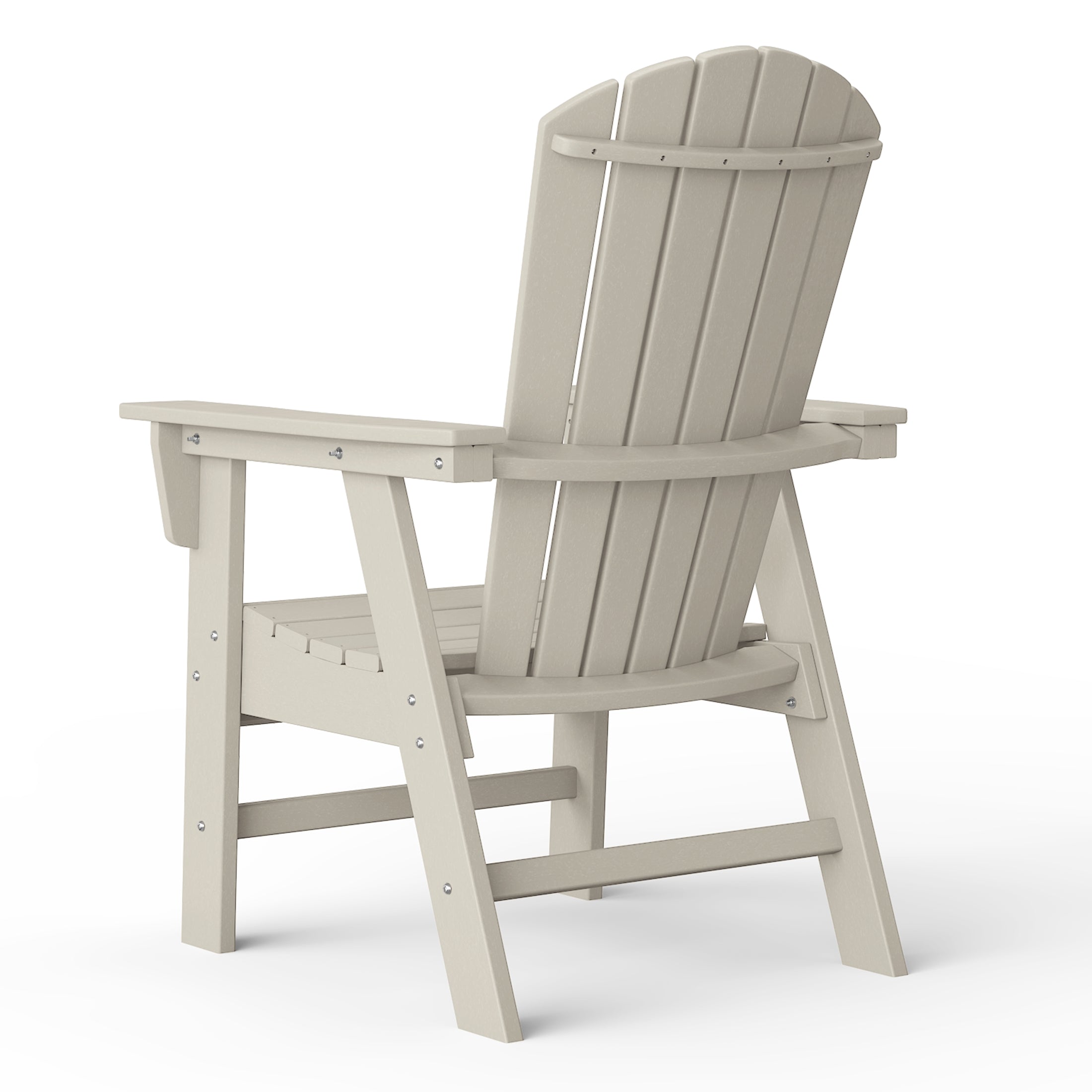 Portside Outdoor Patio Shell-back Adirondack Dining Chair Weather Resistant