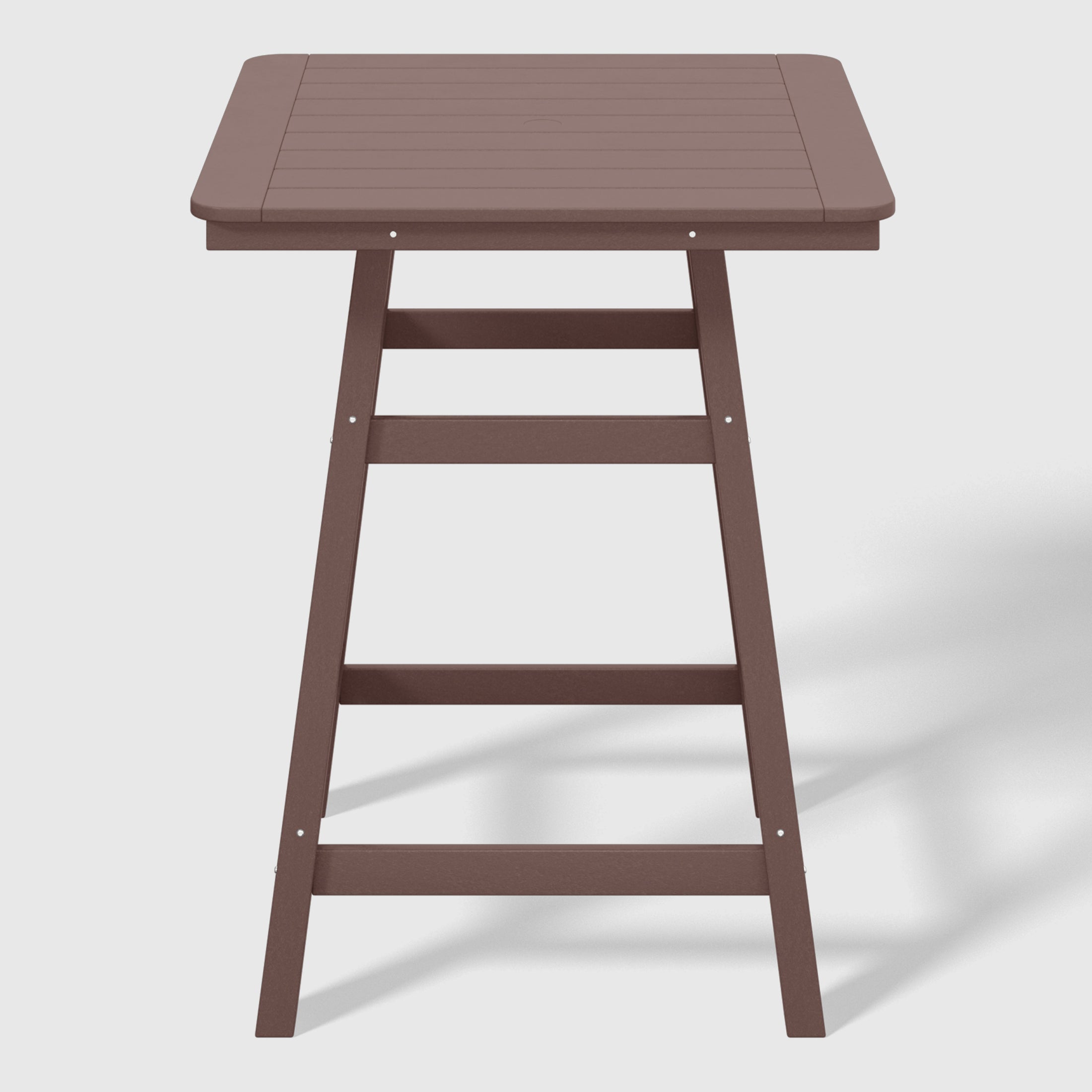 Paradise 30" Square Outdoor Patio Counter High Bistro Bar Table With Umbrella Hole