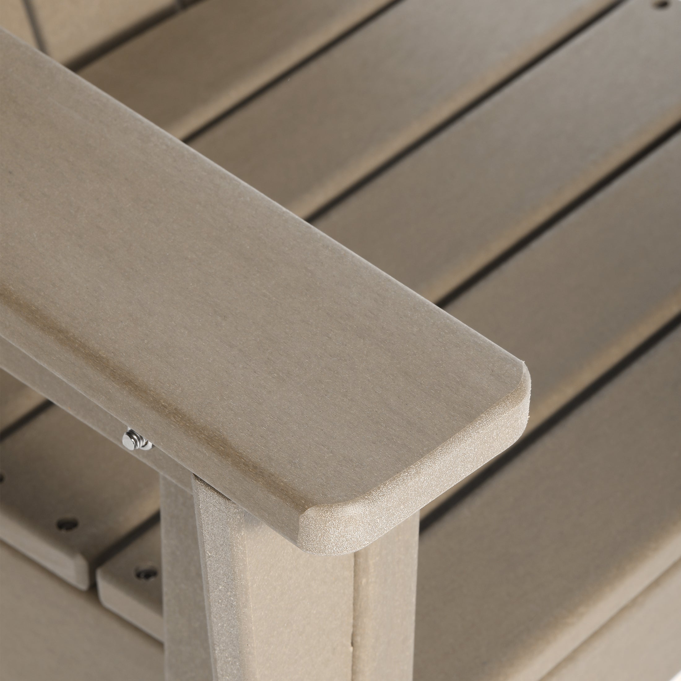 Paradise 2-Piece Kids Outdoor HDPE Adirondack Chair With Square Side Table Set