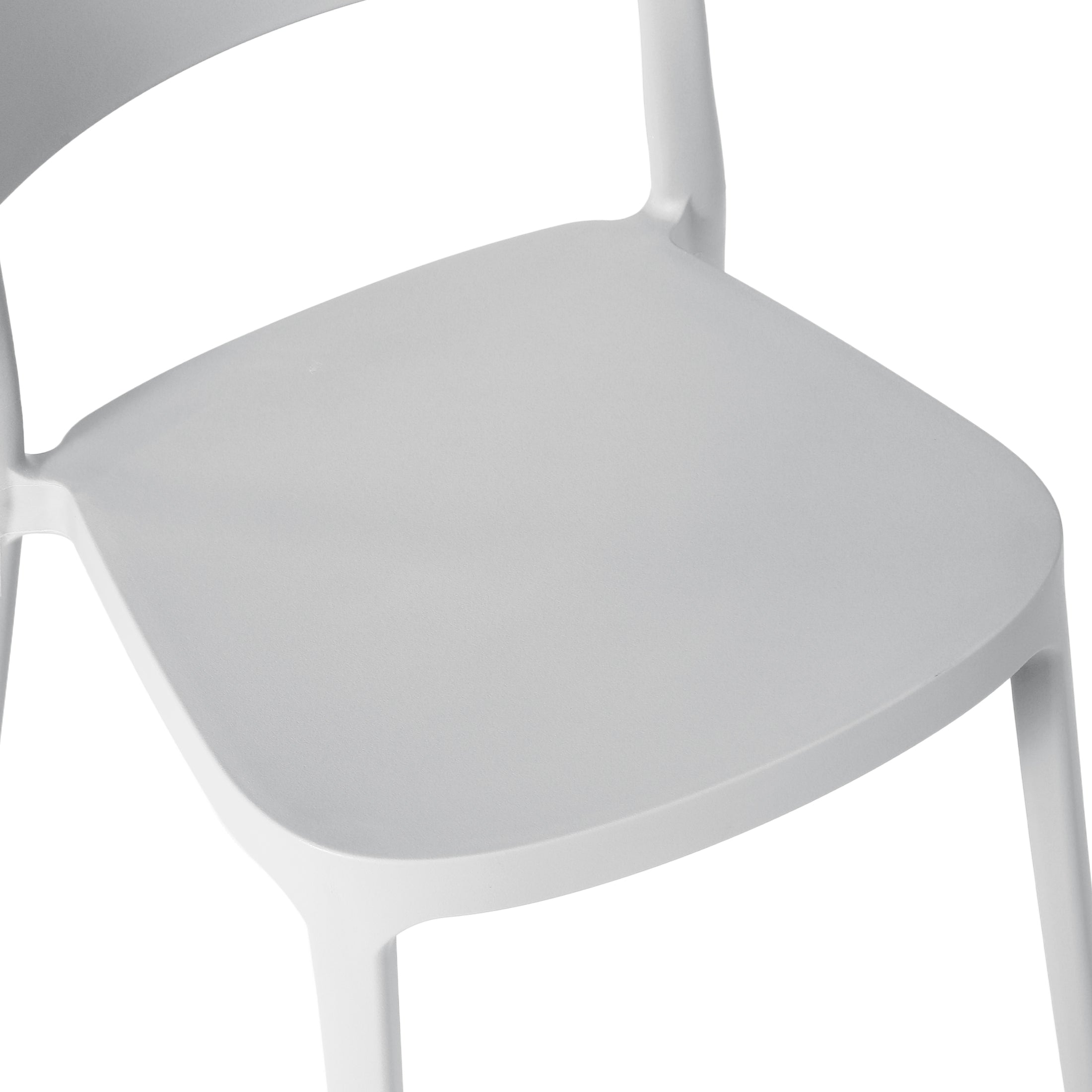 Sunshine Outdoor Modern Stackable Plastic Patio Dining Chairs (Set of 2)