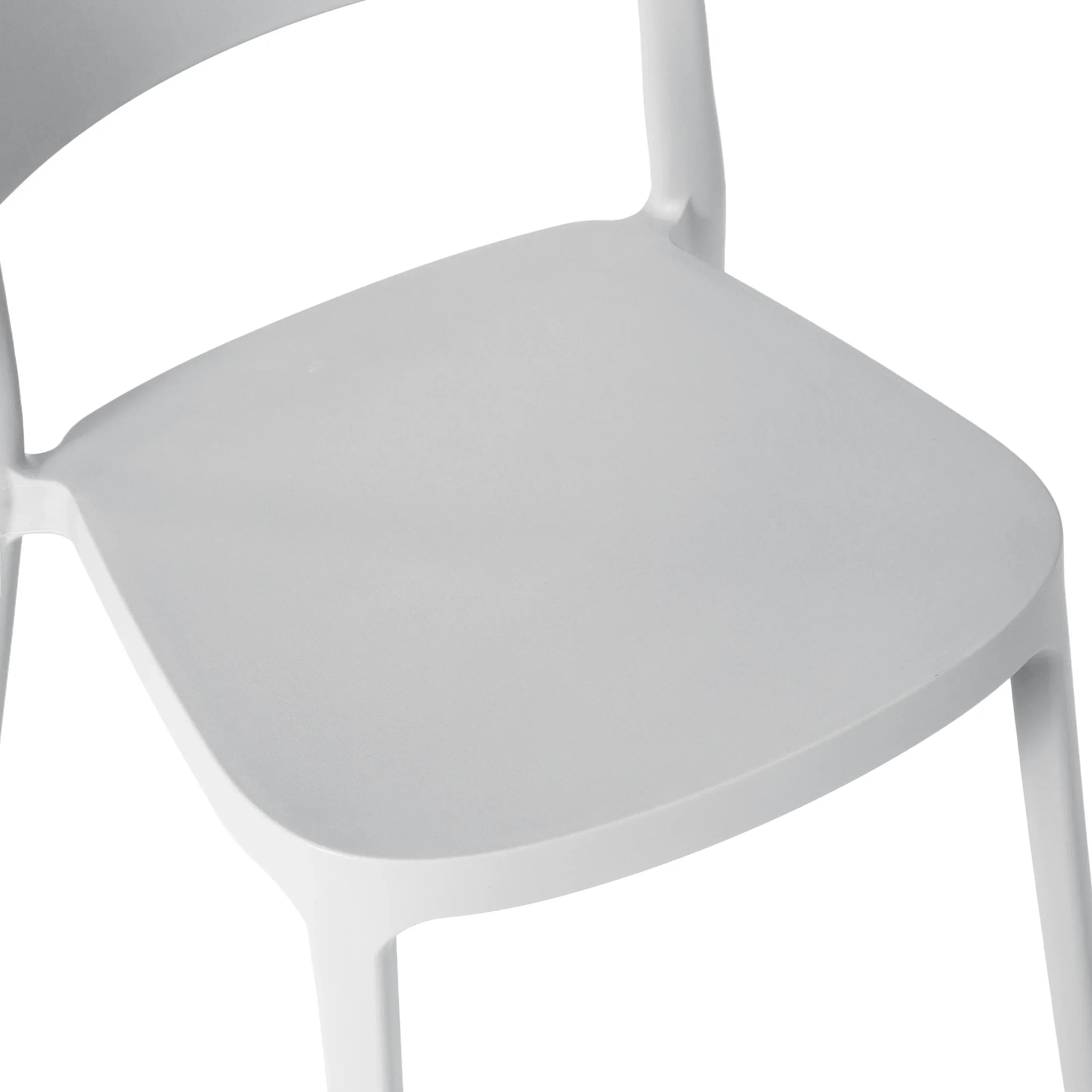 Sunshine Outdoor Modern Stackable Plastic Patio Dining Chairs (Set of 4)