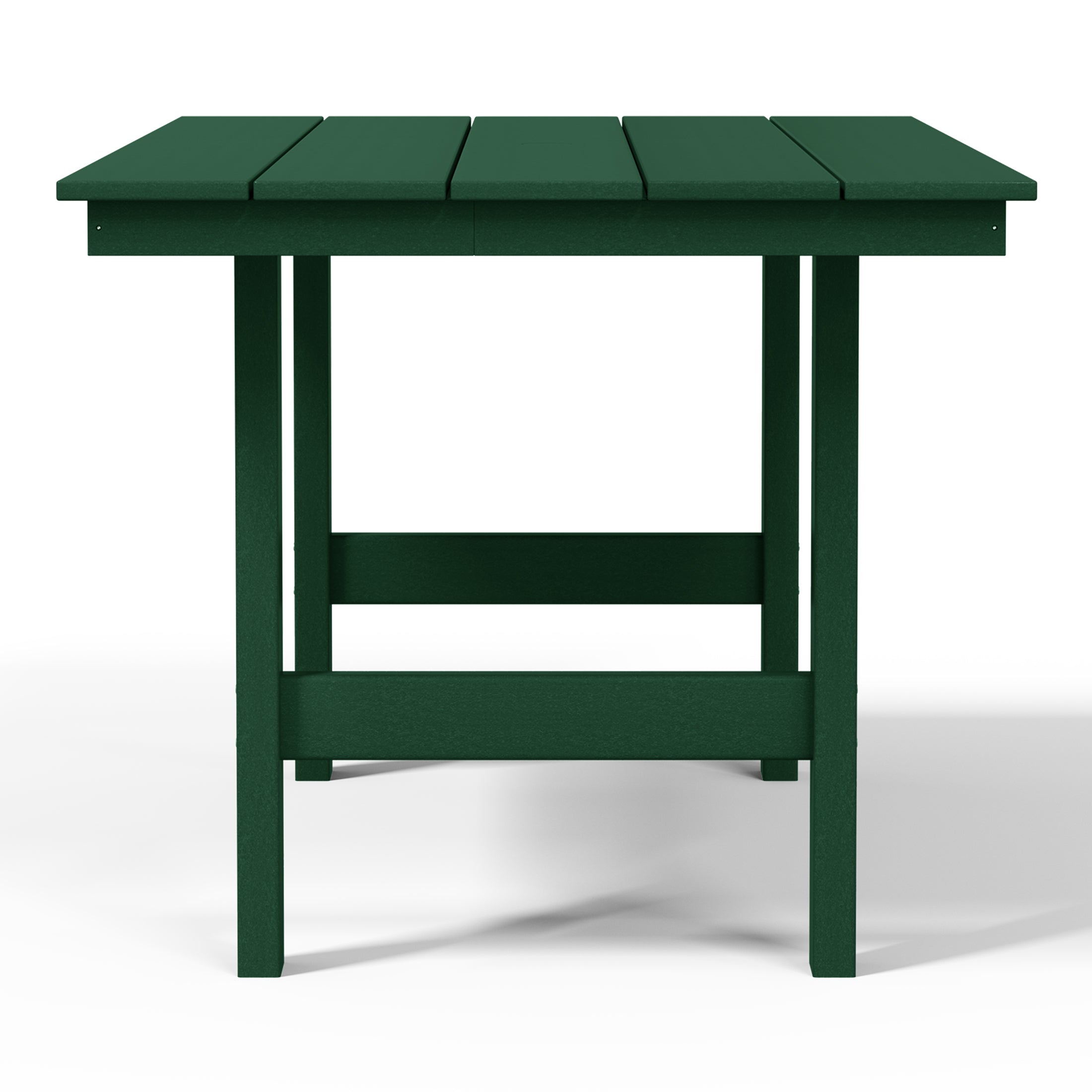 Palms Outdoor Modern HDPE 66" Wide Rectangle Patio Dining Table for 6