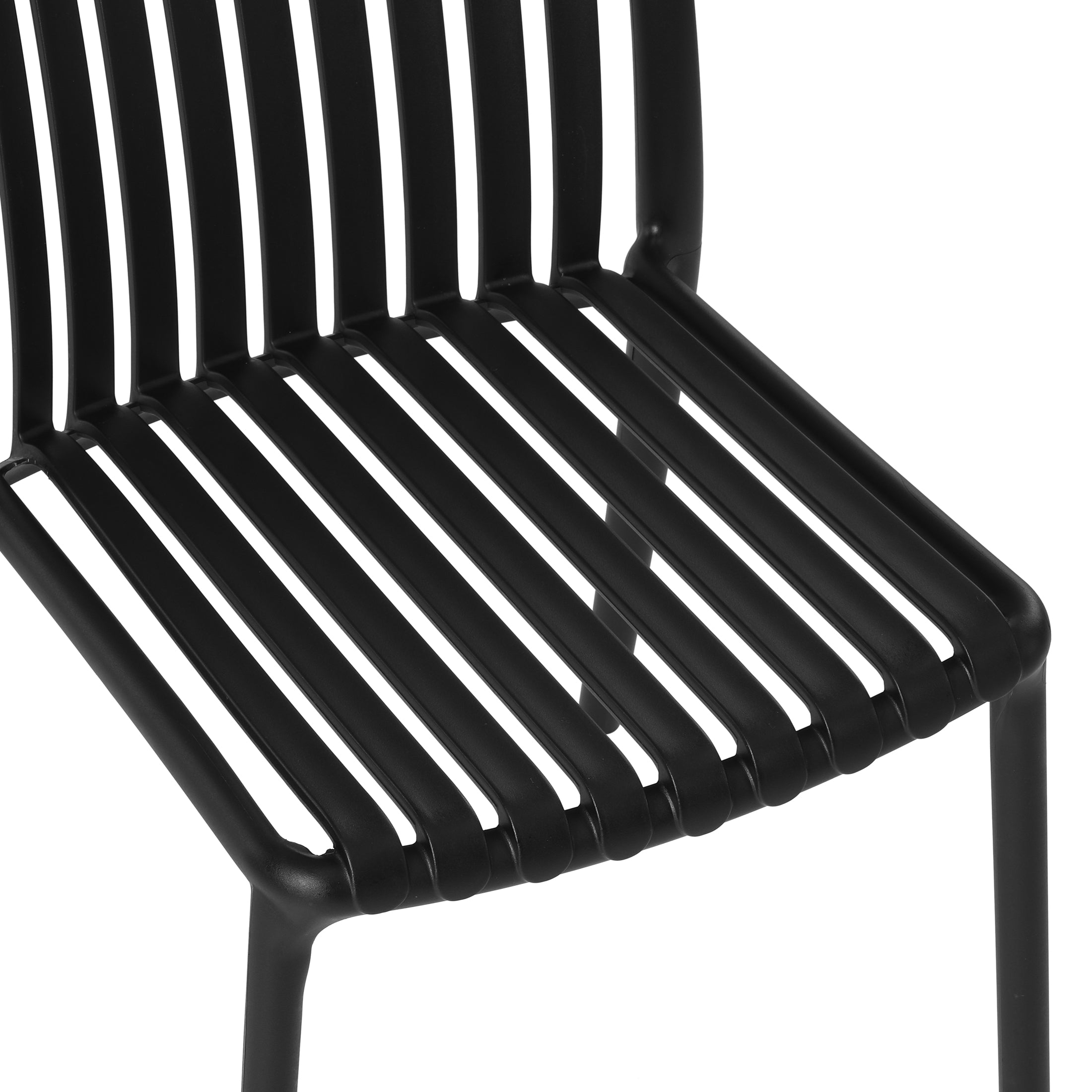 Sunshine Outdoor Stackable Polypropylene Plastic Dining Side Chairs (Set of 2)