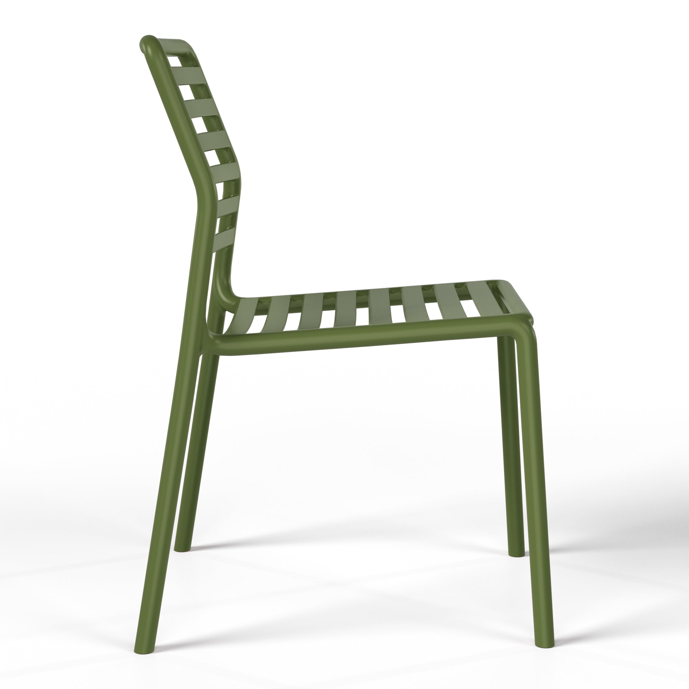 Sunshine 3-Piece Outdoor Metal Round Dining Table Set With Stackable Resin Patio Dining Chairs