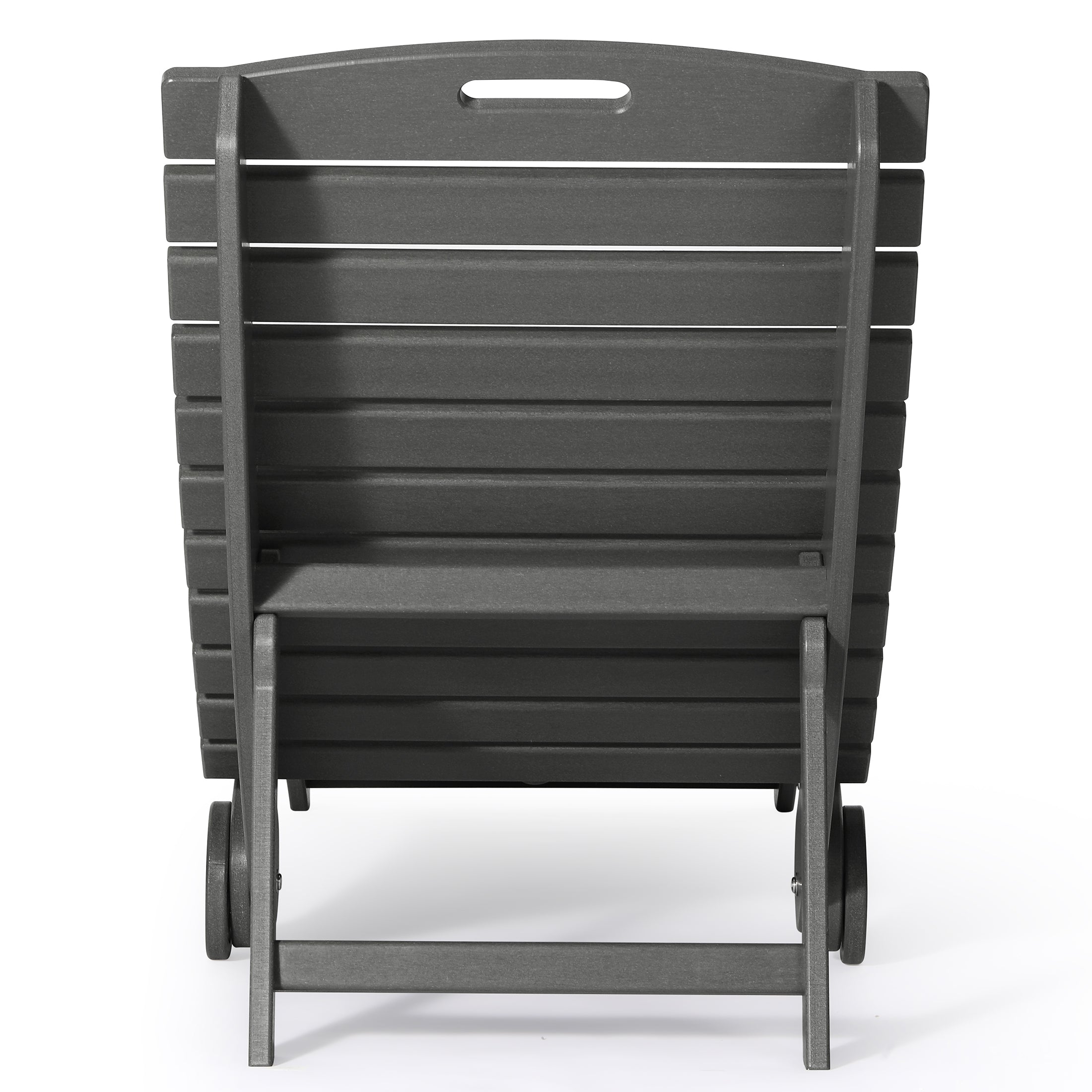 Outdoor HDPE In-Pool Patio Chaise Lounge Chair With Wheels