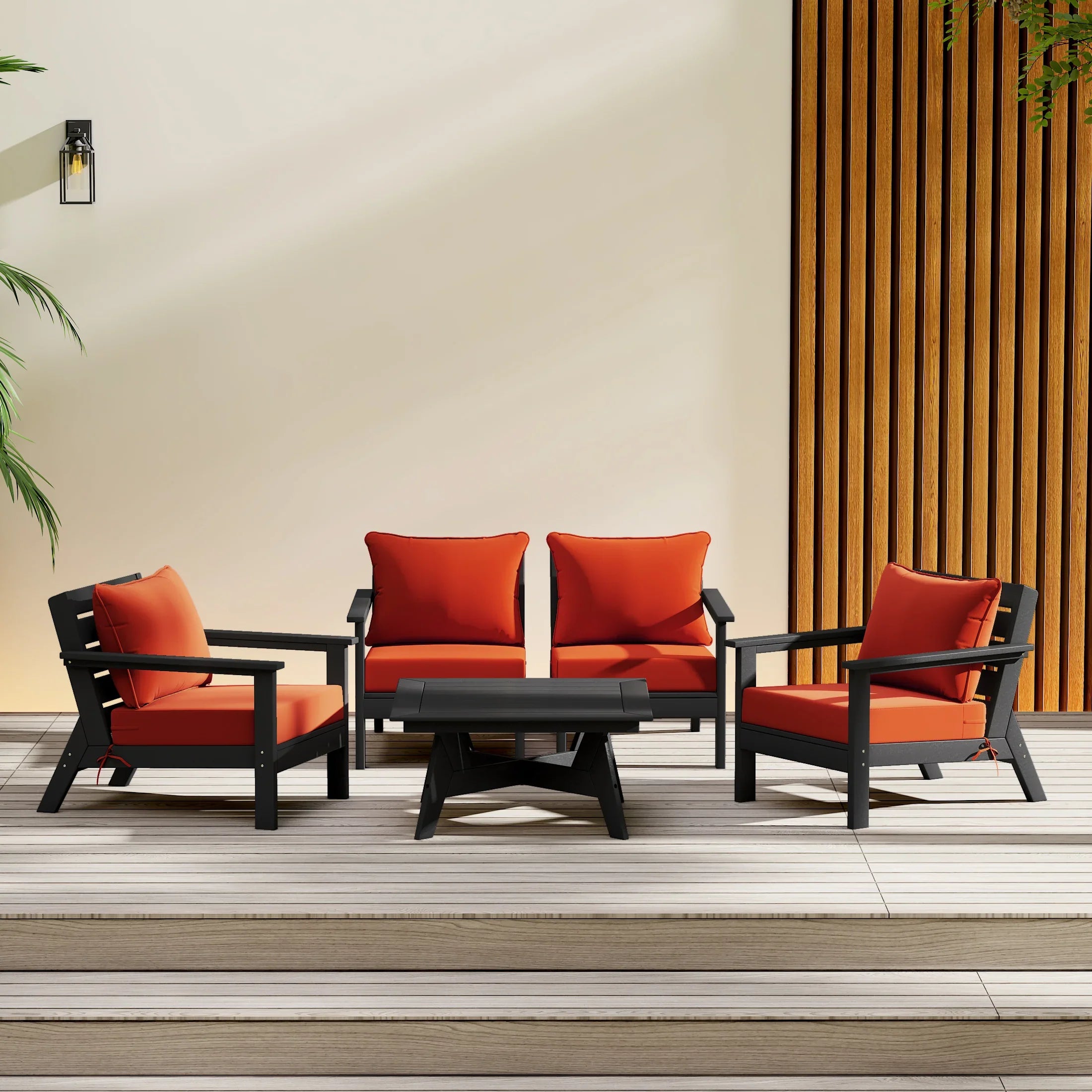 Portsmouth Outdoor 5-Piece Modular Sectional Patio Furniture Sofa Set