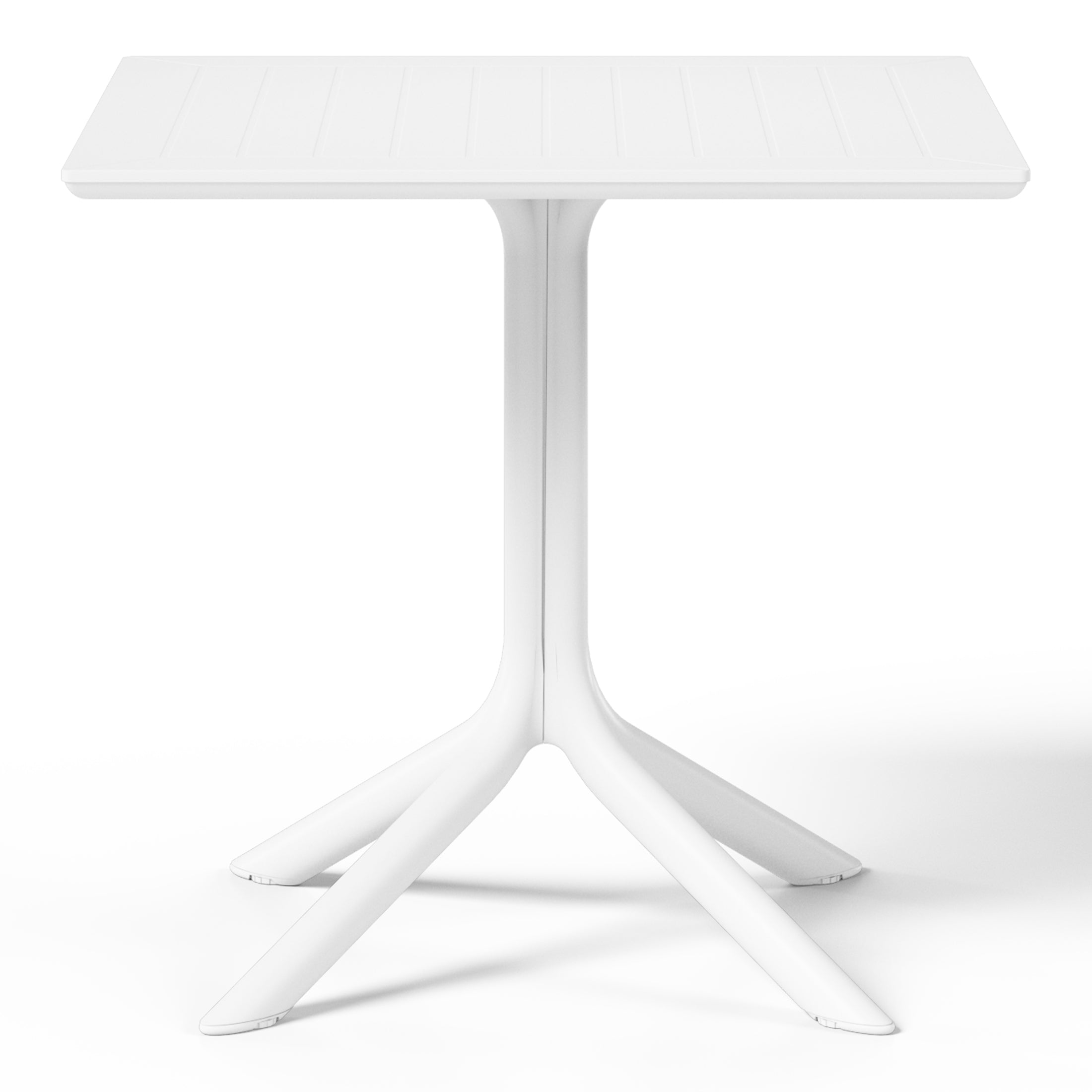 Sunshine 31.5" Square Outdoor Plastic Resin Patio Dining Table for 4