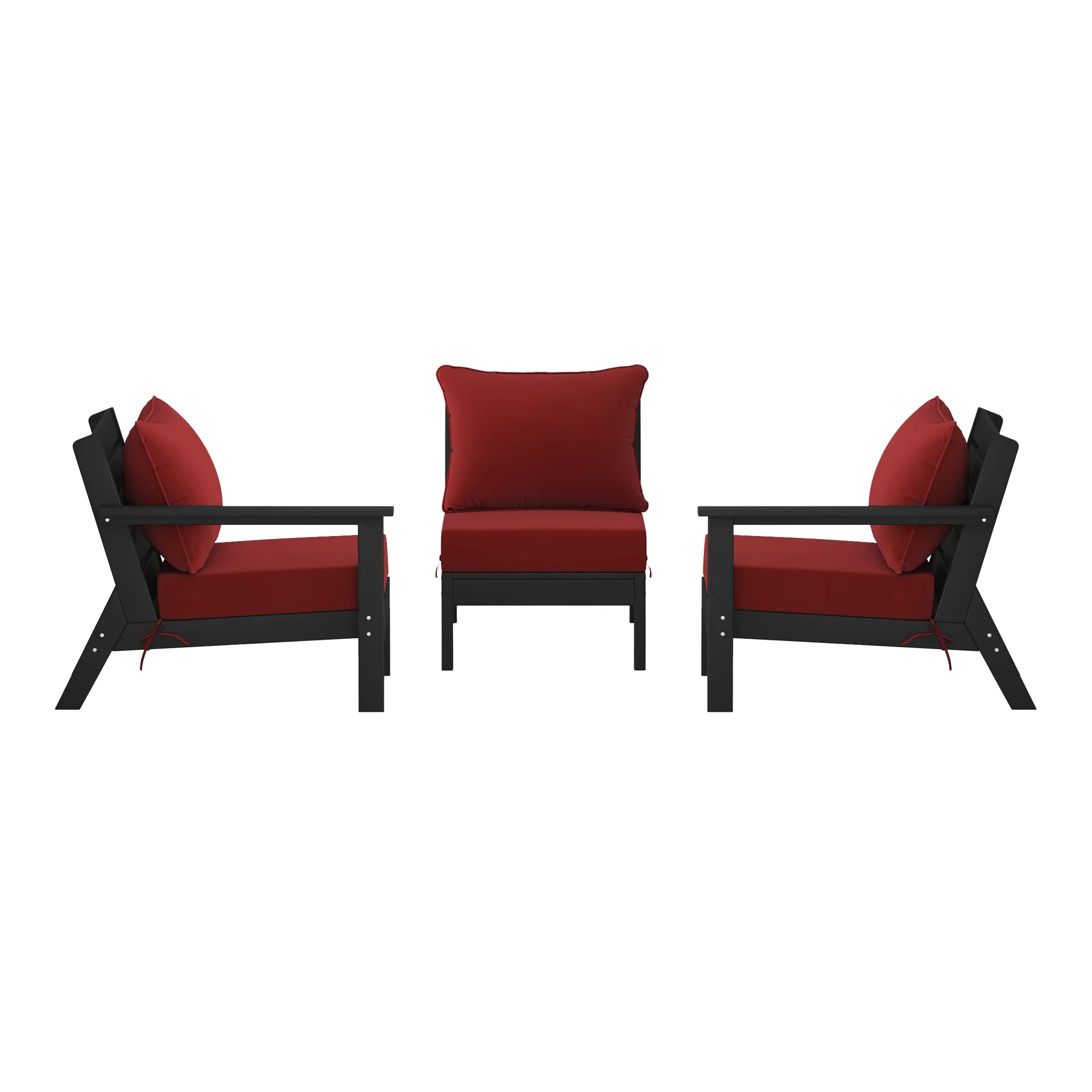 Portsmouth Outdoor Patio HDPE Sectional Sofa with Patio Cushions
