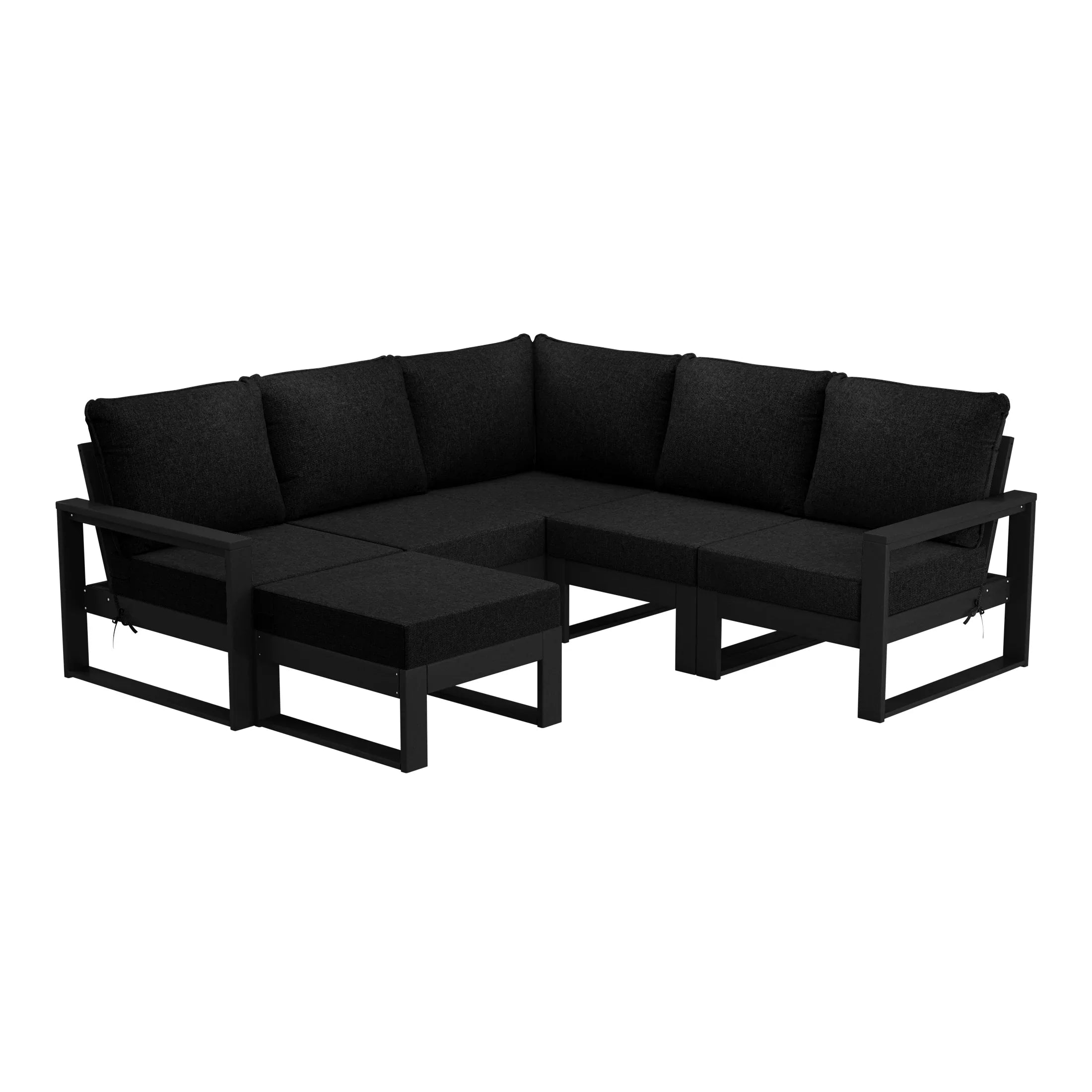 Rockaway 6-Piece Outdoor Patio Corner Sectional Sofa Conversation Set