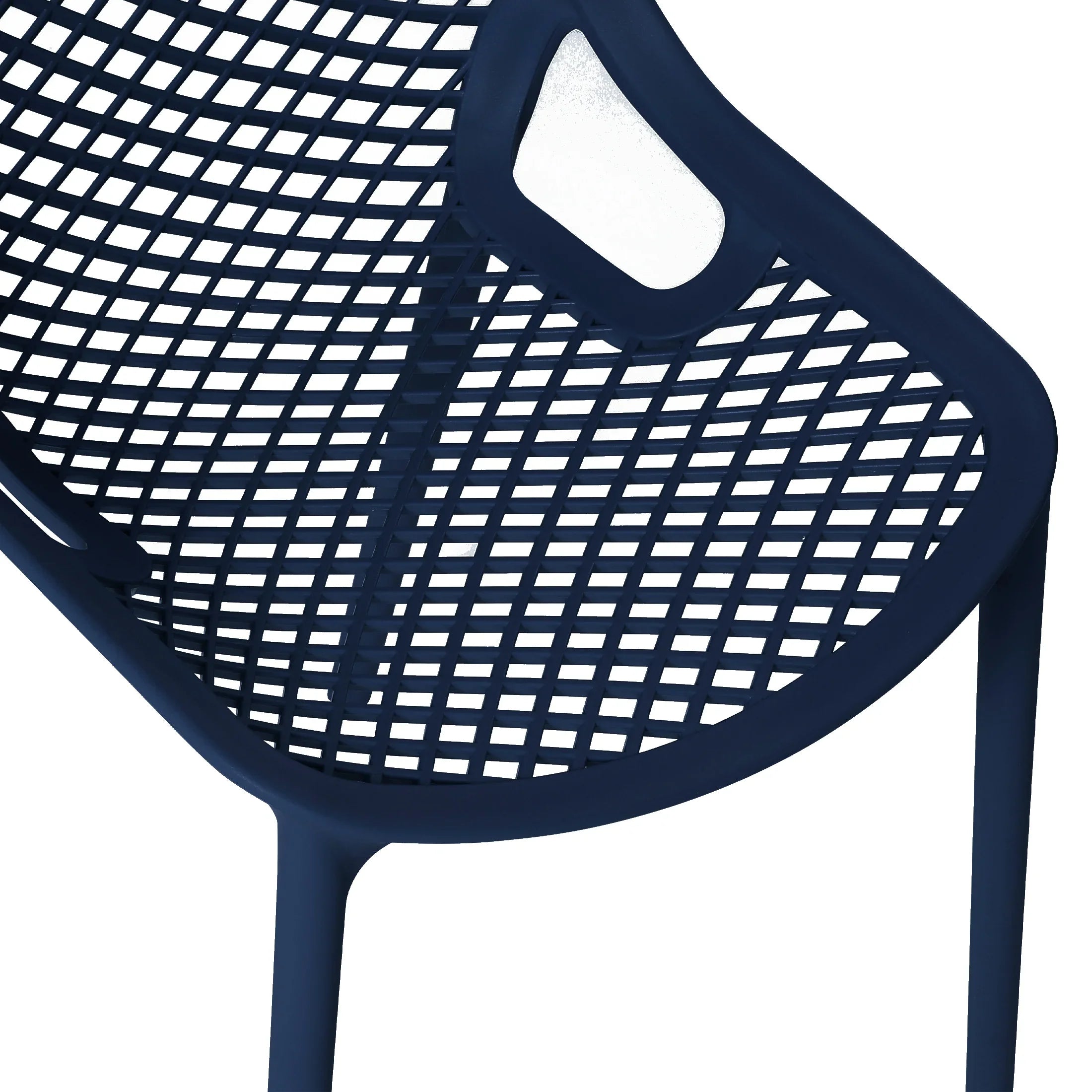Sunshine Outdoor Stackable Modern Plastic Dining Chairs (Set of 2)