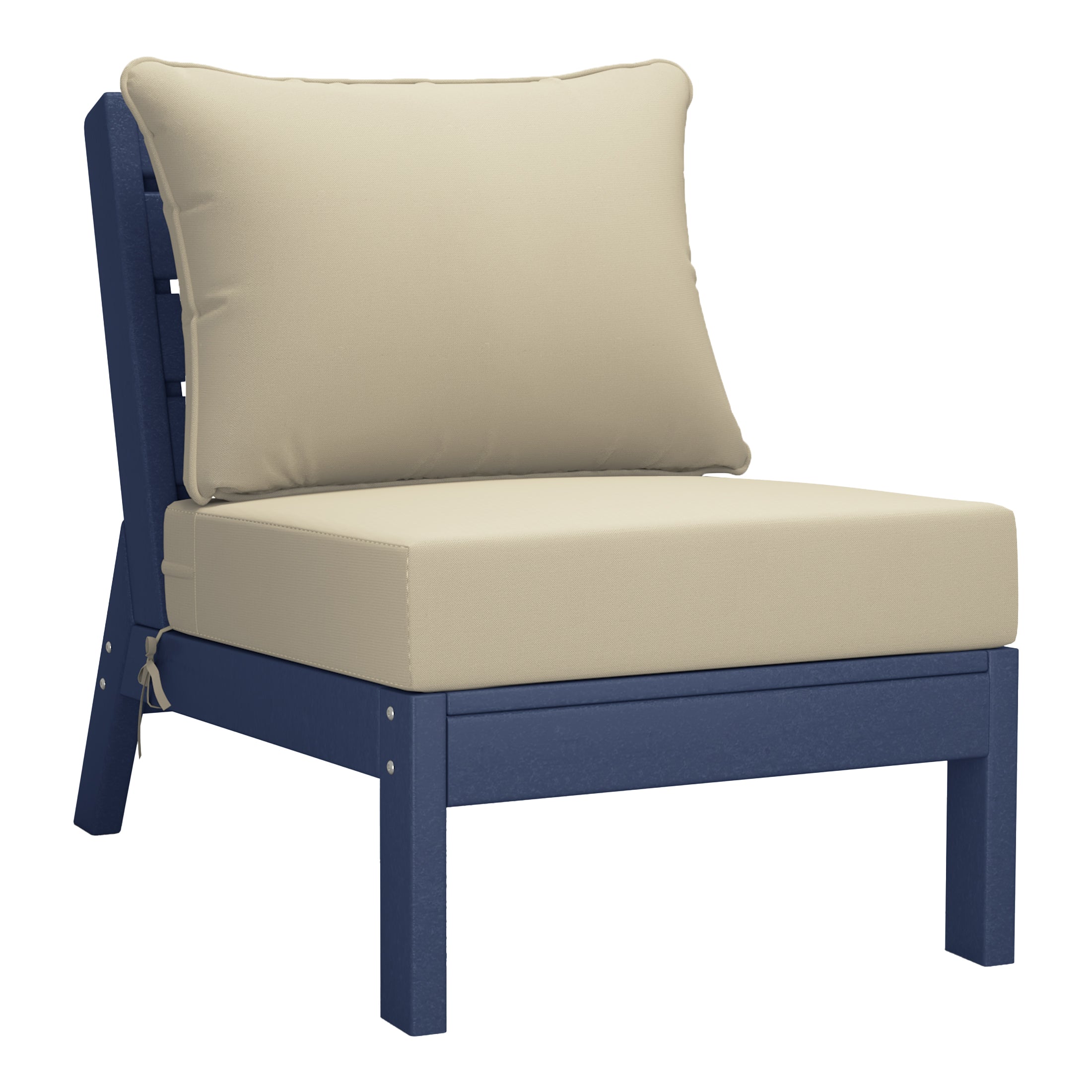 Portsmouth Outdoor Patio HDPE Sectional Sofa with Patio Cushions