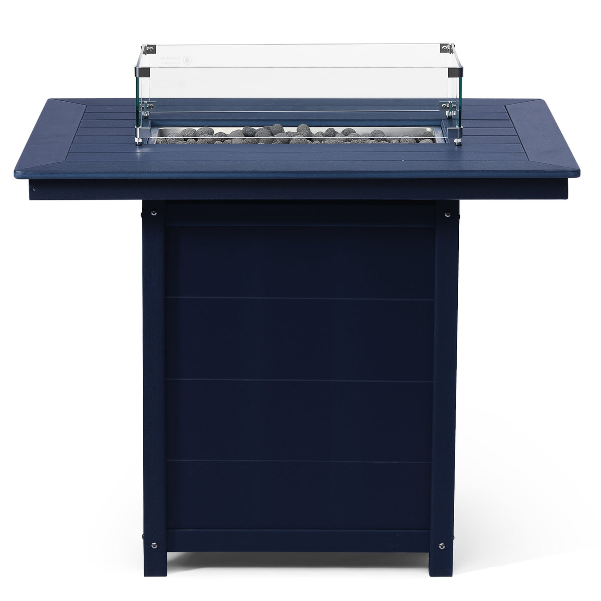 Sol 46" Modern Outdoor Patio Gas Propane Rectangle Fire Pit Table