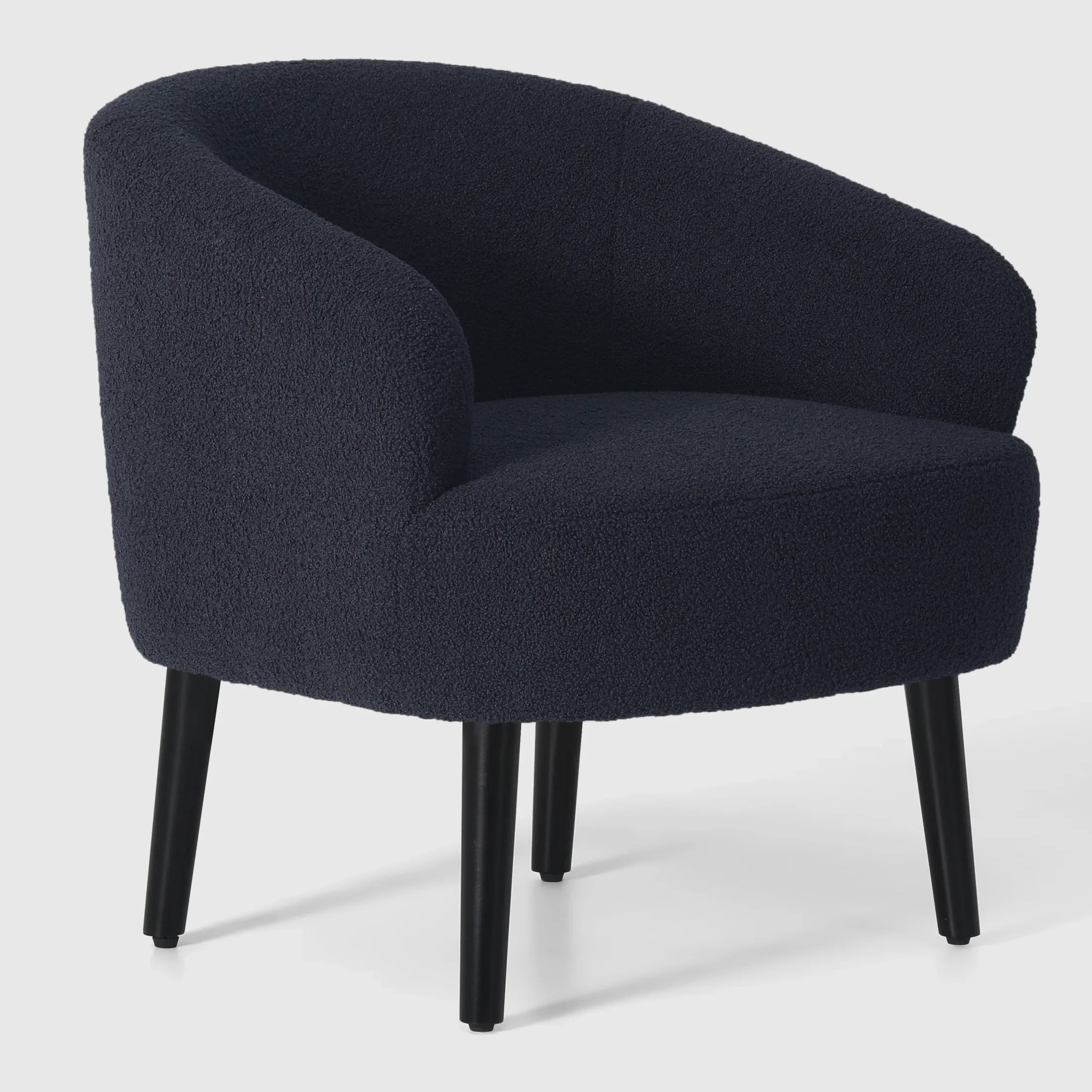 Celine 29" Wide Mid Century Modern Club Barrel Accent Armchair